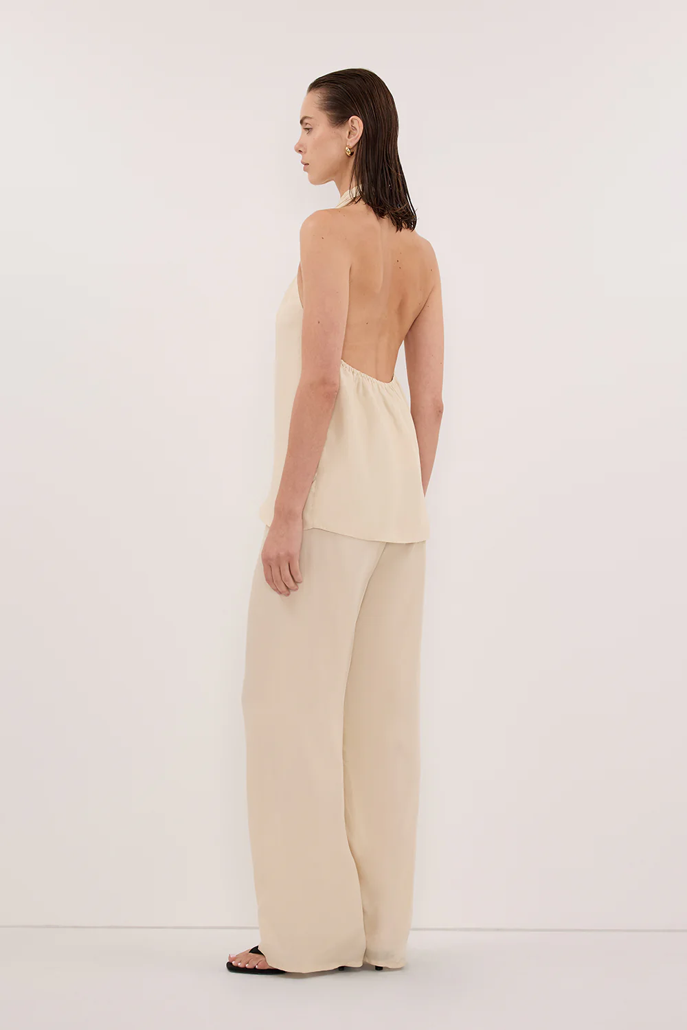 ADDIE STRAW CUPRO HALTER TOP - Image 3