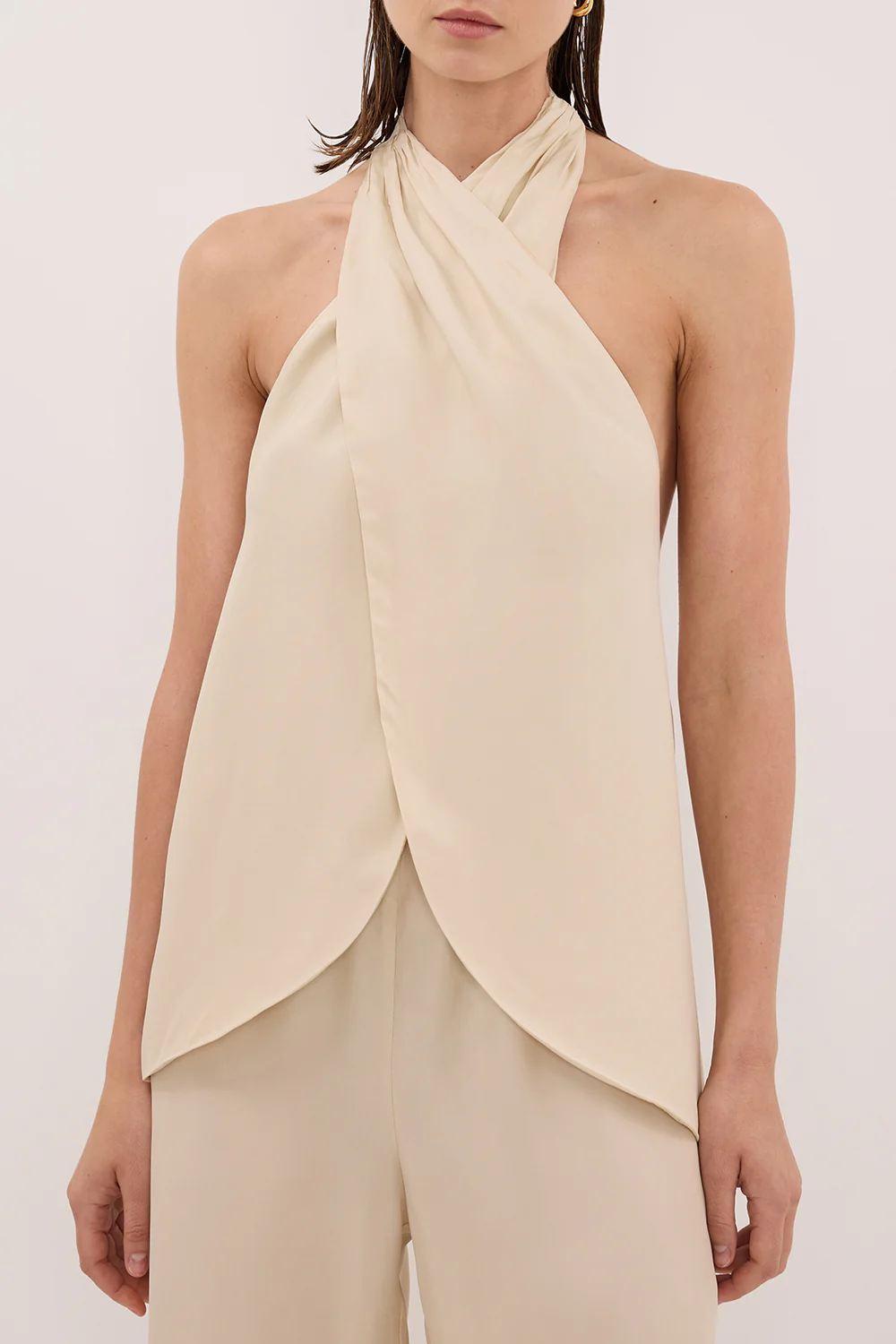 ADDIE STRAW CUPRO HALTER TOP - Image 4