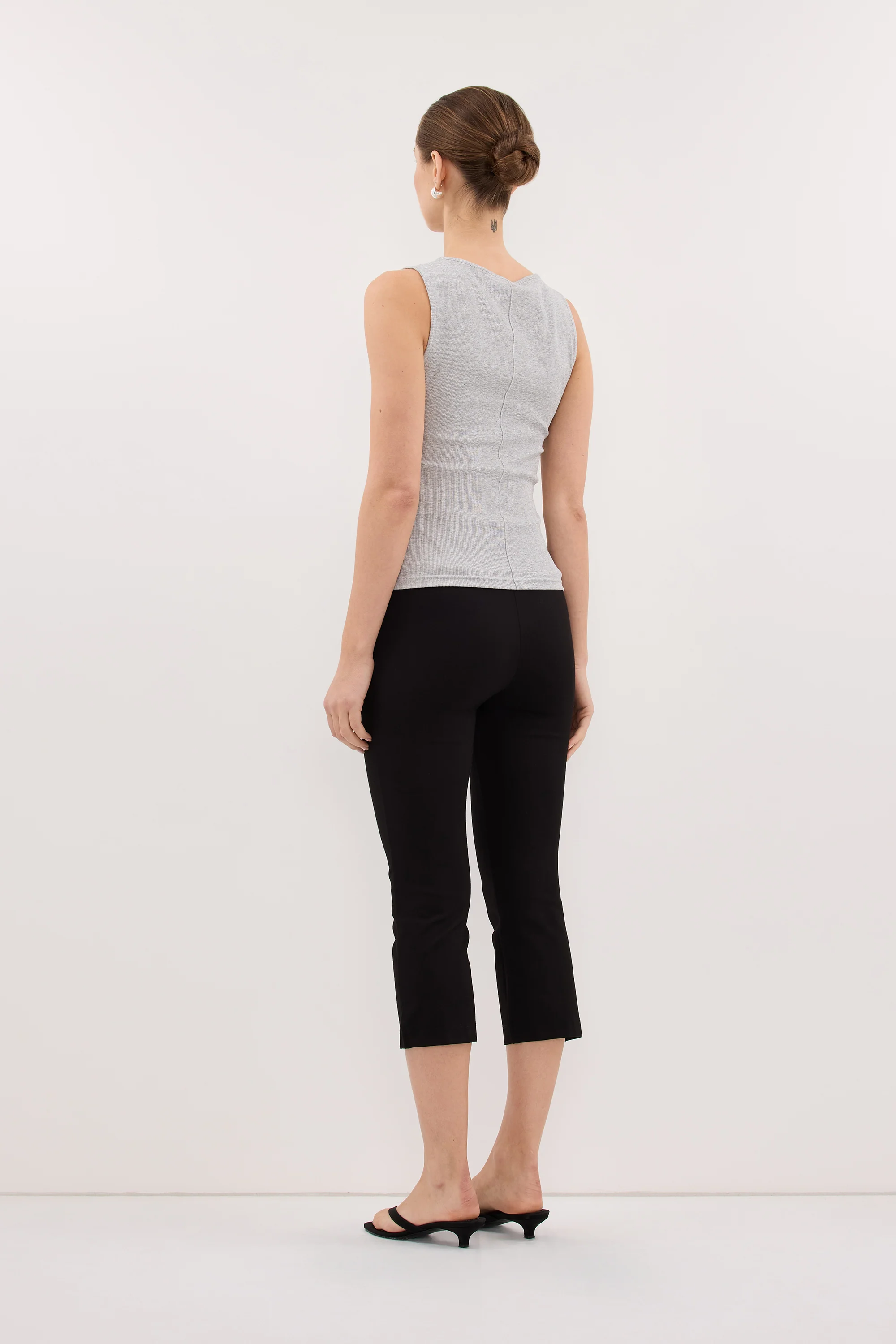 AMARA GREY MARLE BOAT NECK KNIT TANK - Image 4