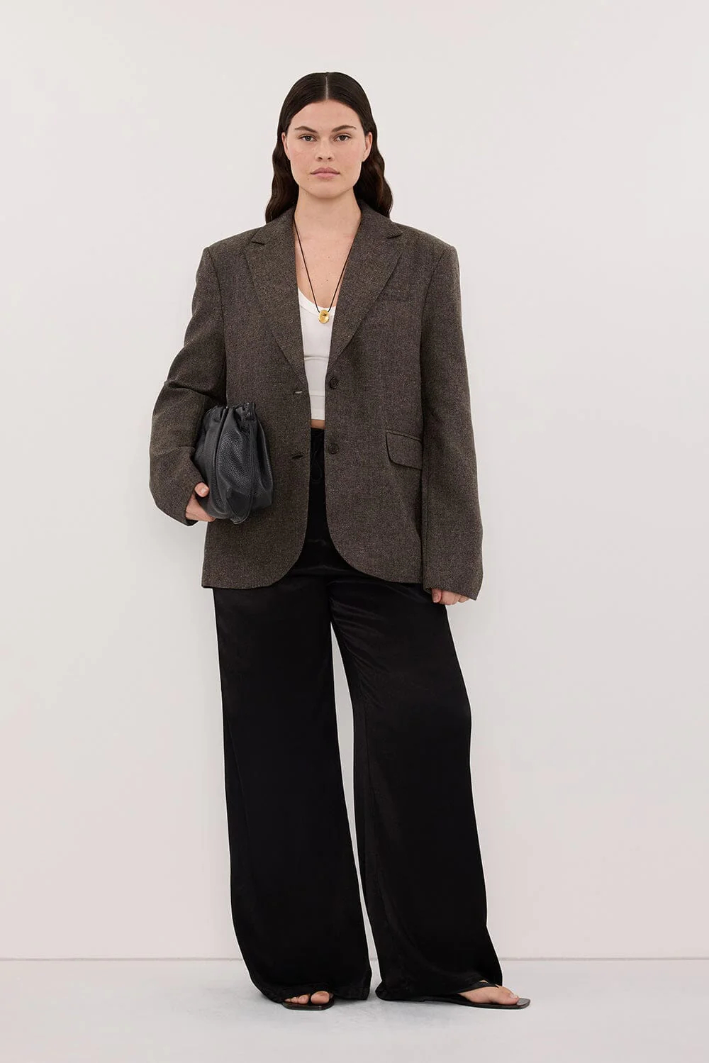 AMELIA MOCHA TEXTURED BLAZER - Image 5