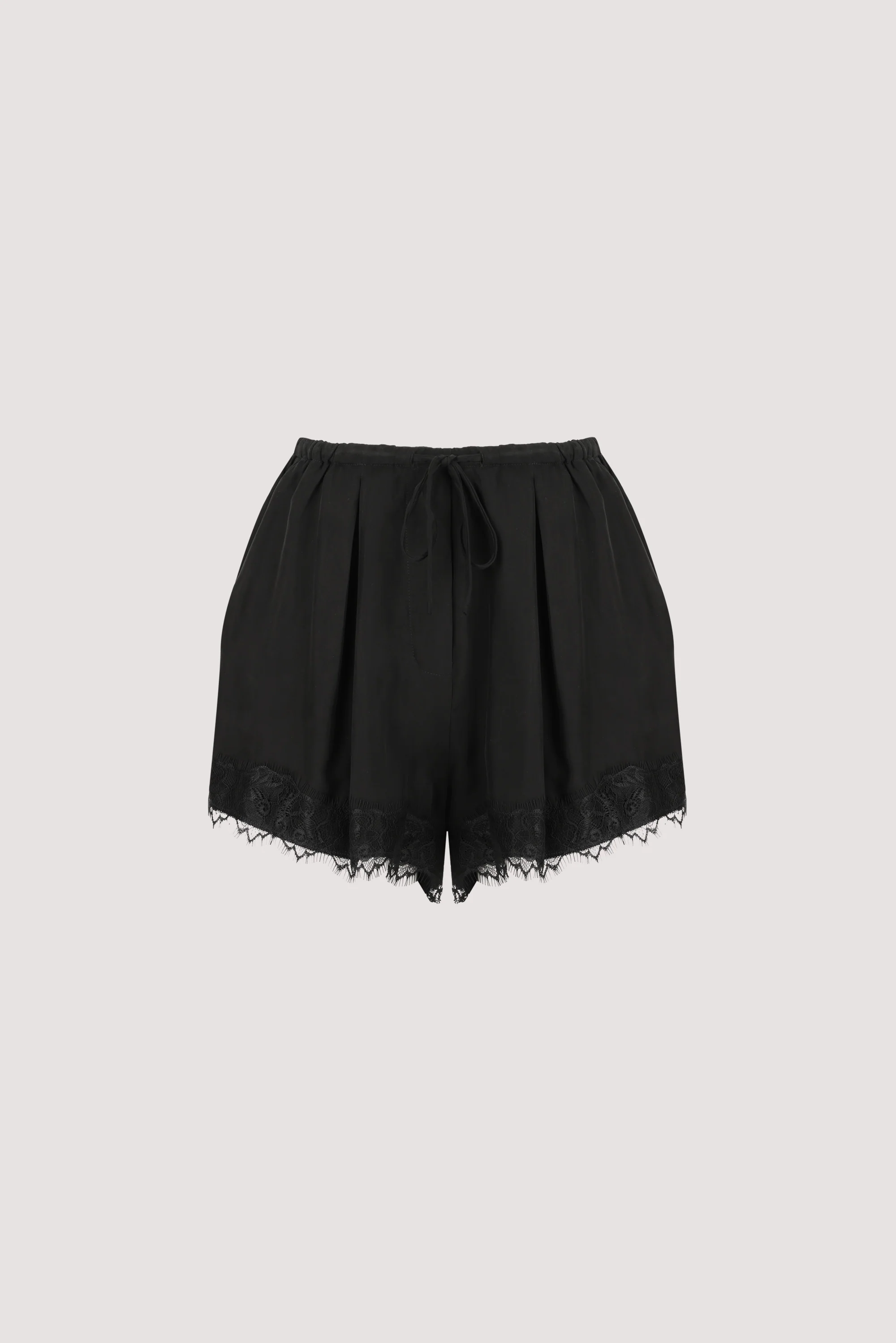 ANDREA BLACK CUPRO LACE SHORT - Image 7