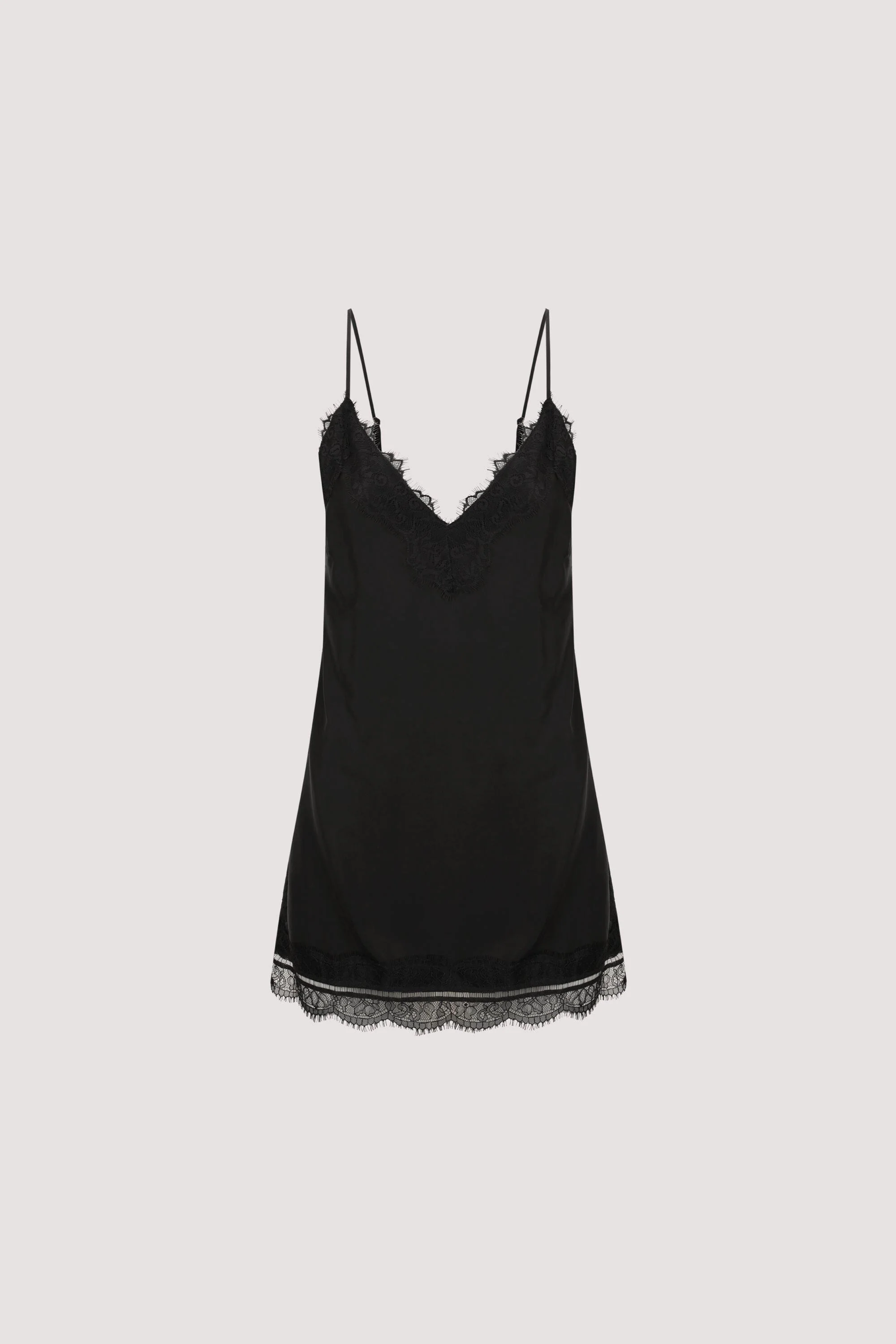 ANDREA BLACK SLEEVELESS LACE CAMI TOP - Image 8