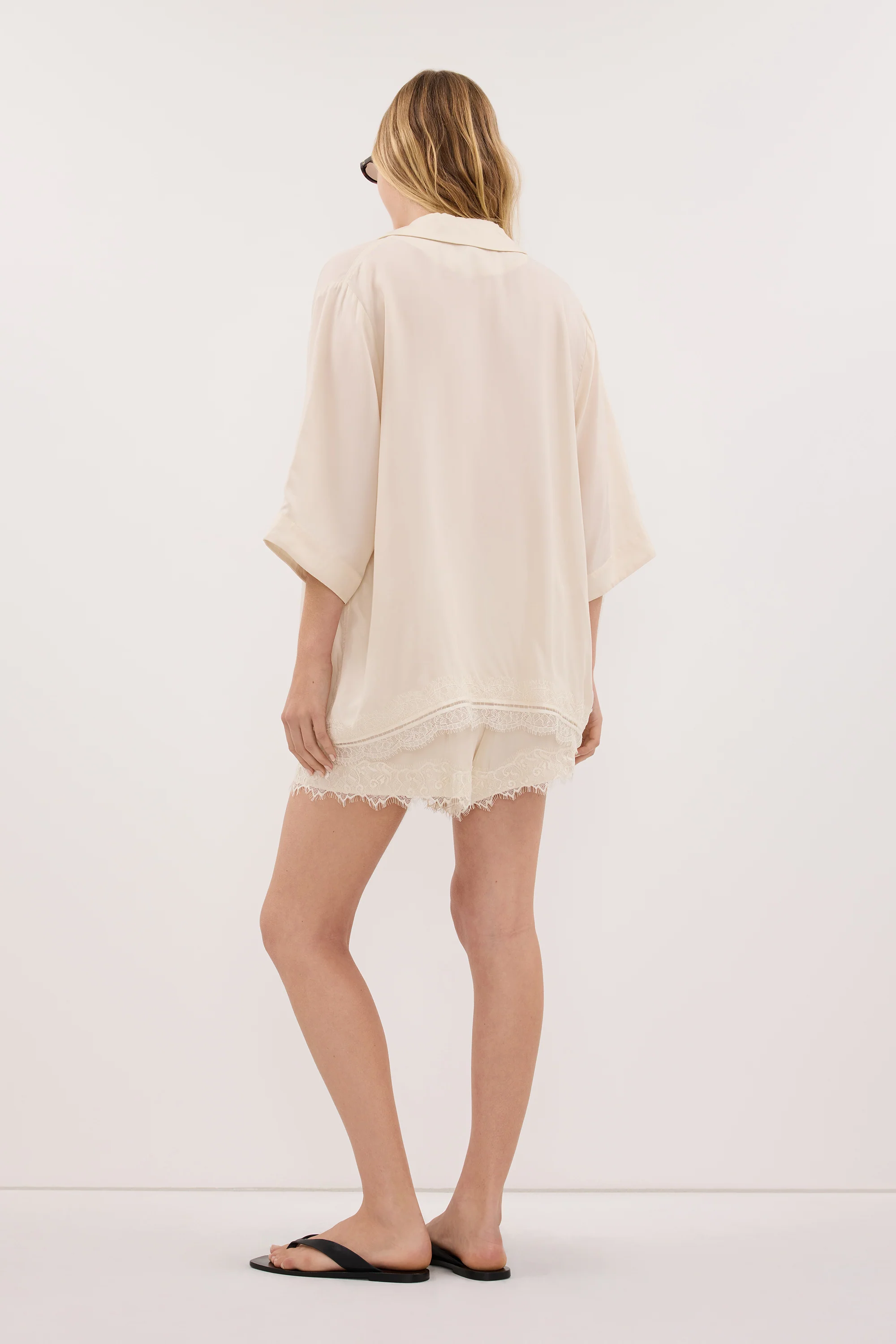 ANDREA SANDSTONE CUPRO LACE SHORT - Image 6