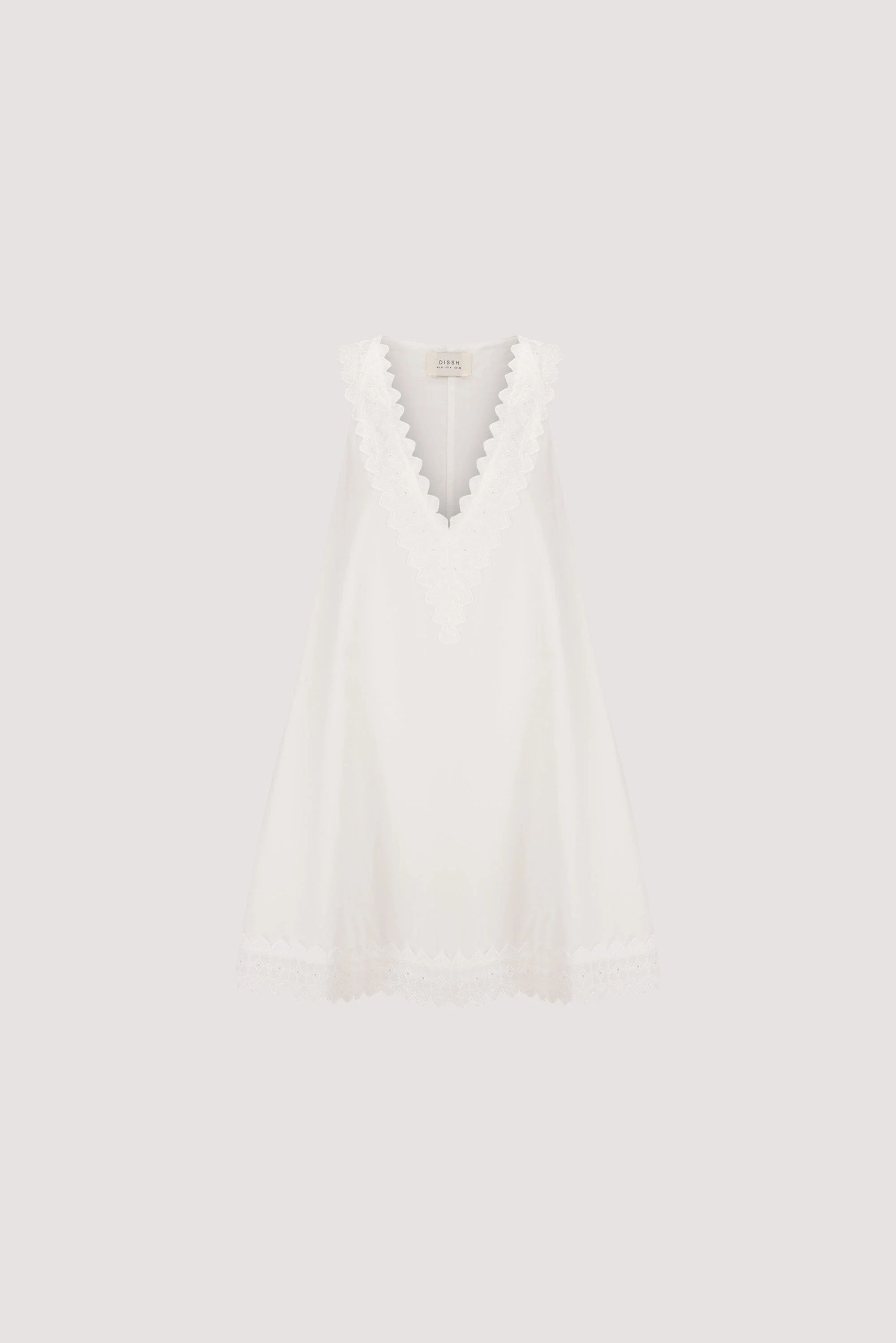 ANNABEL WHITE SLEEVELESS V NECK MINI DRESS - Image 8