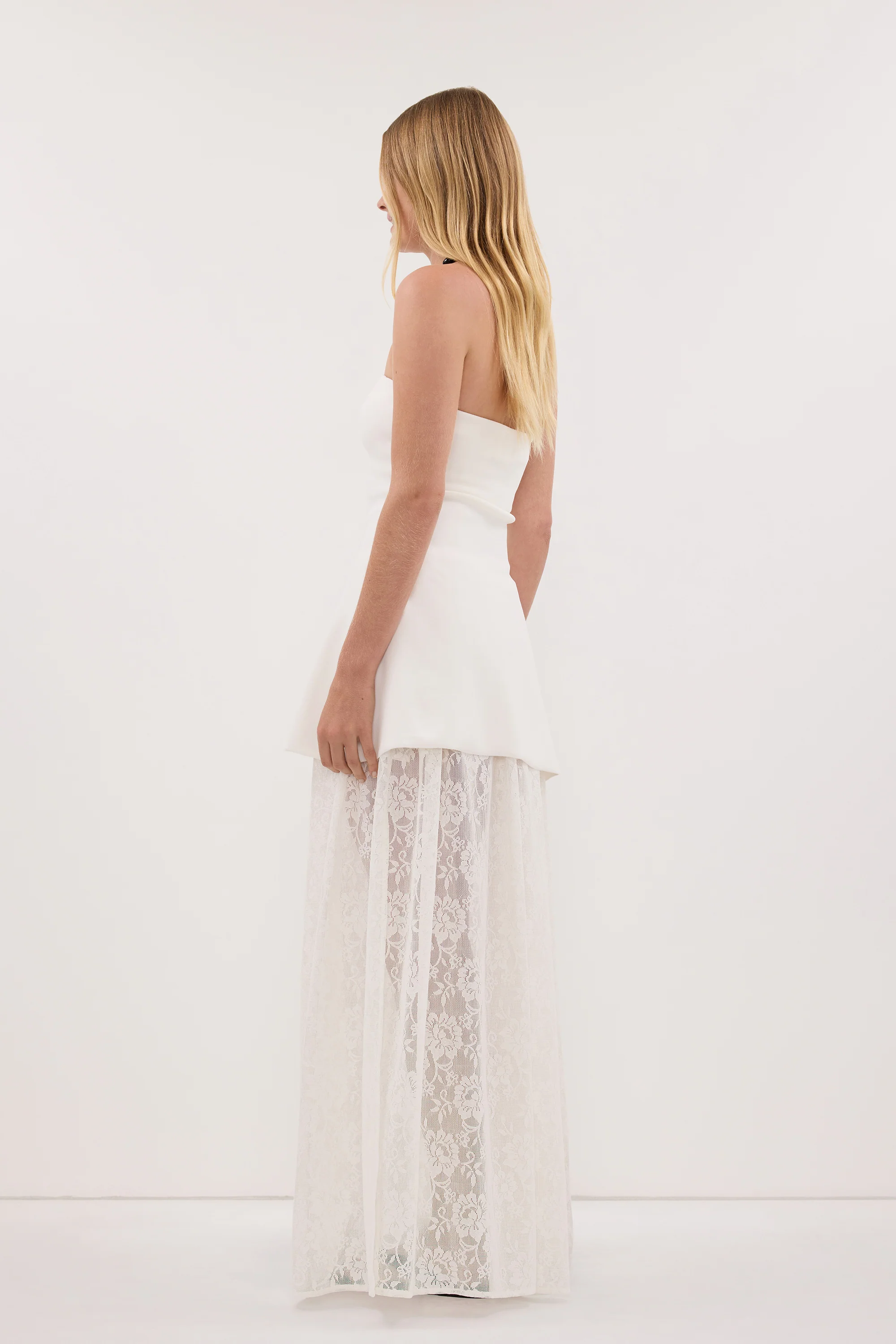 ANYA WHITE LACE MAXI SKIRT - Image 4