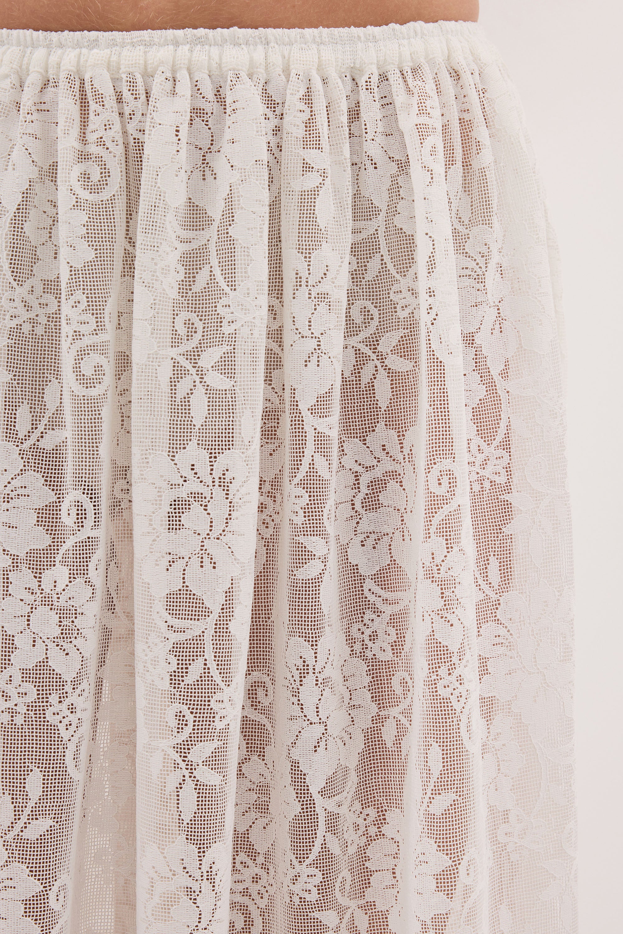 ANYA WHITE LACE MAXI SKIRT - Image 6