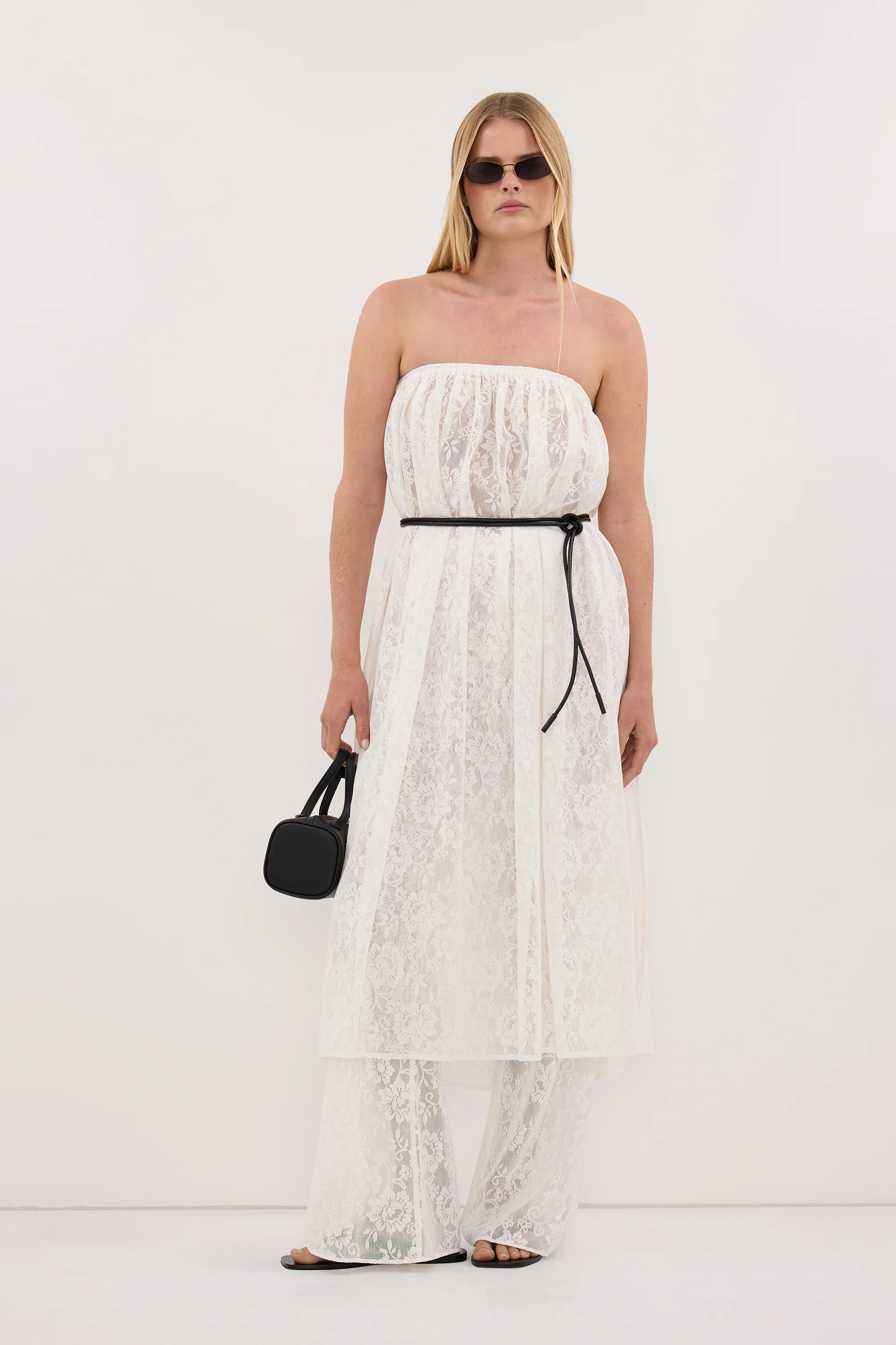 ANYA WHITE LACE MAXI SKIRT - Image 7