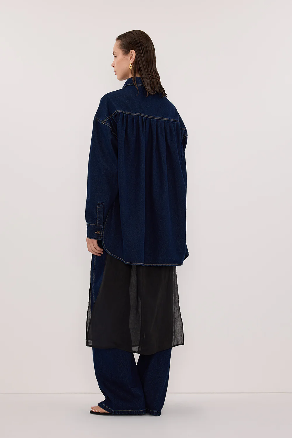 ASHTON INDIGO OVERSIZED DENIM SHIRT - Image 4