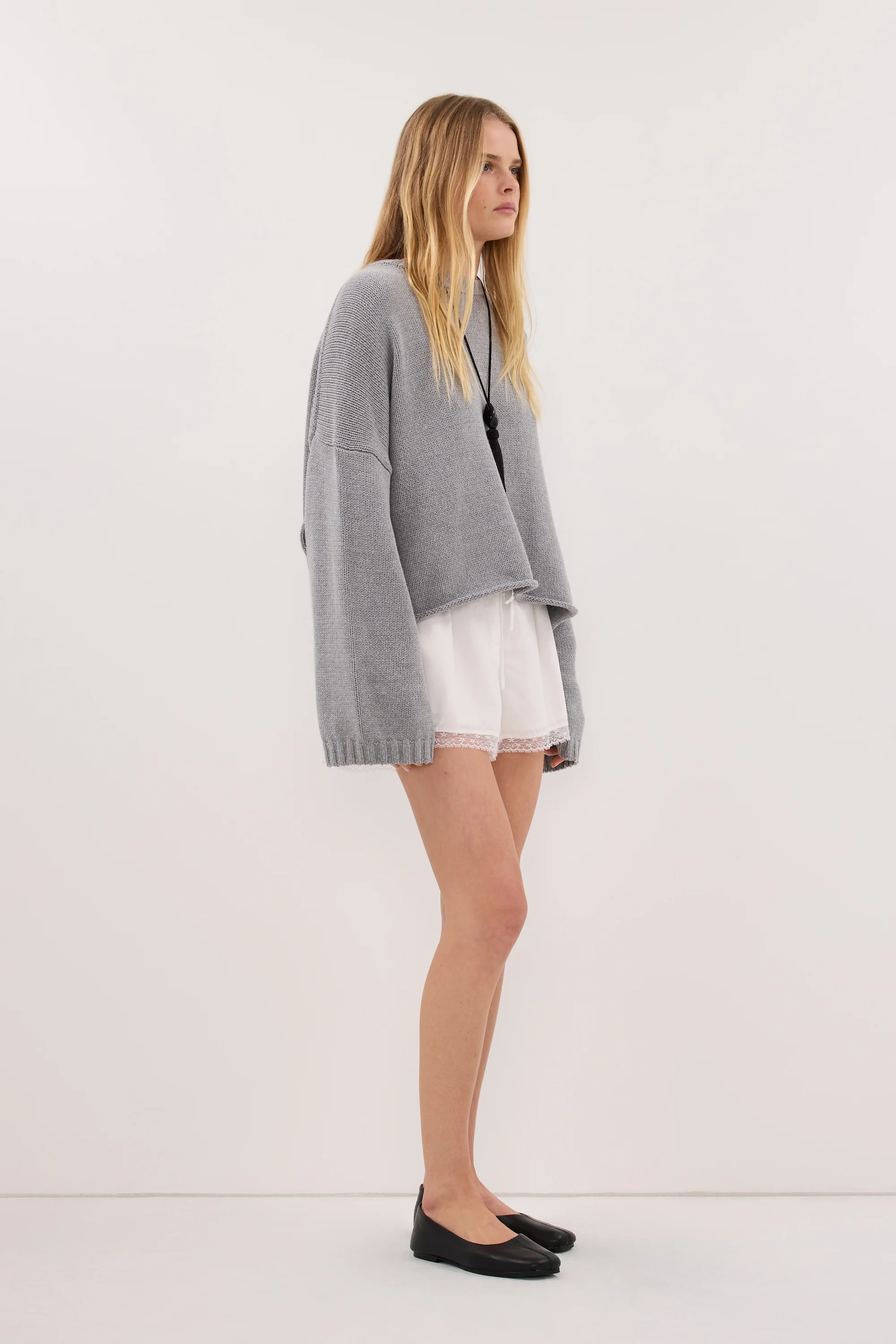 BAY GREY MARLE KNIT JUMPER - Image 3