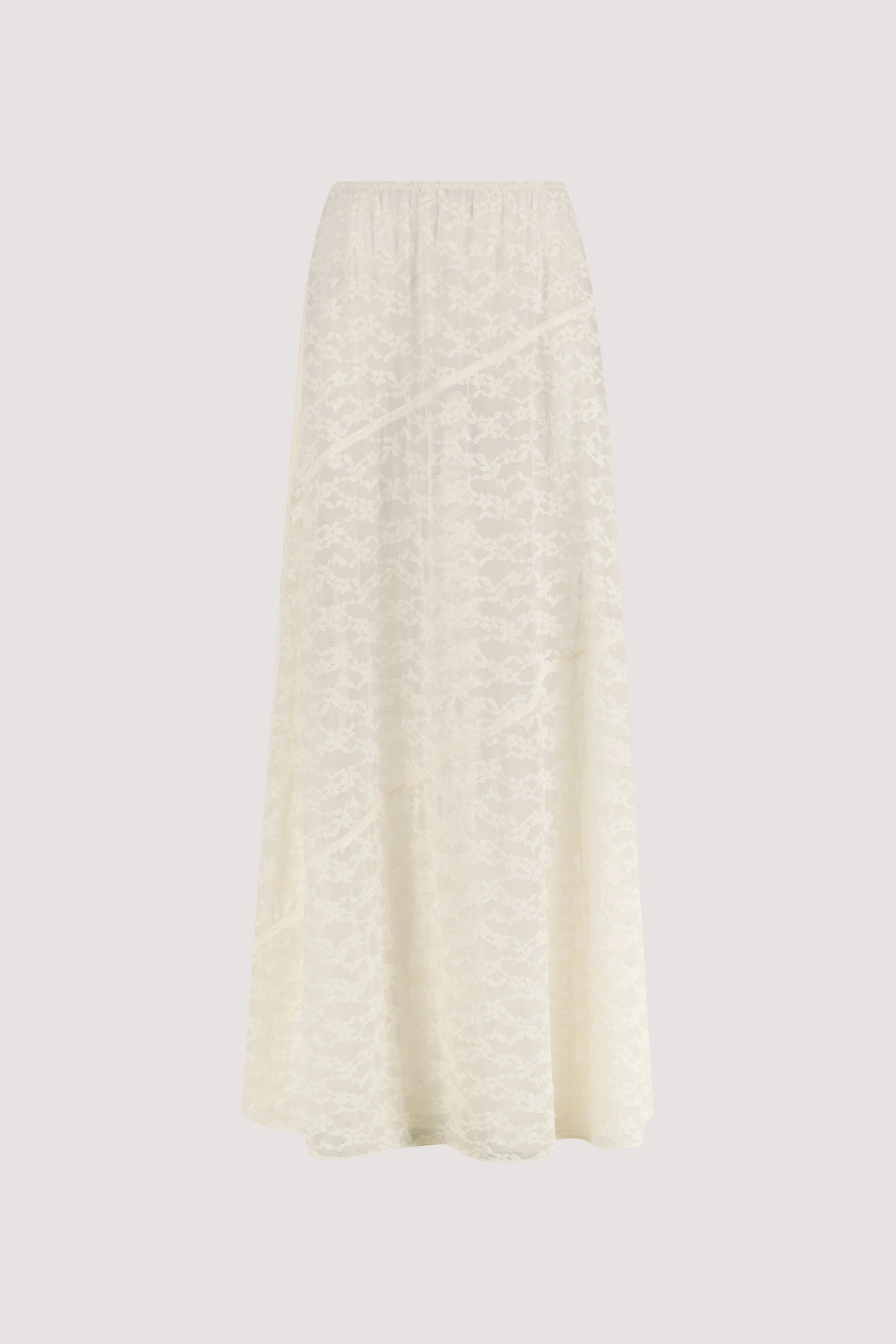 BELLE CREAM LACE MAXI SKIRT - Image 6
