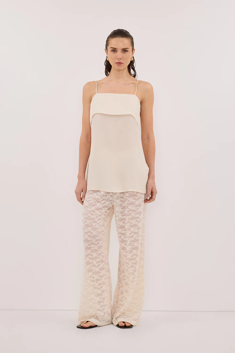 BELLE CREAM LACE PANT - Image 6