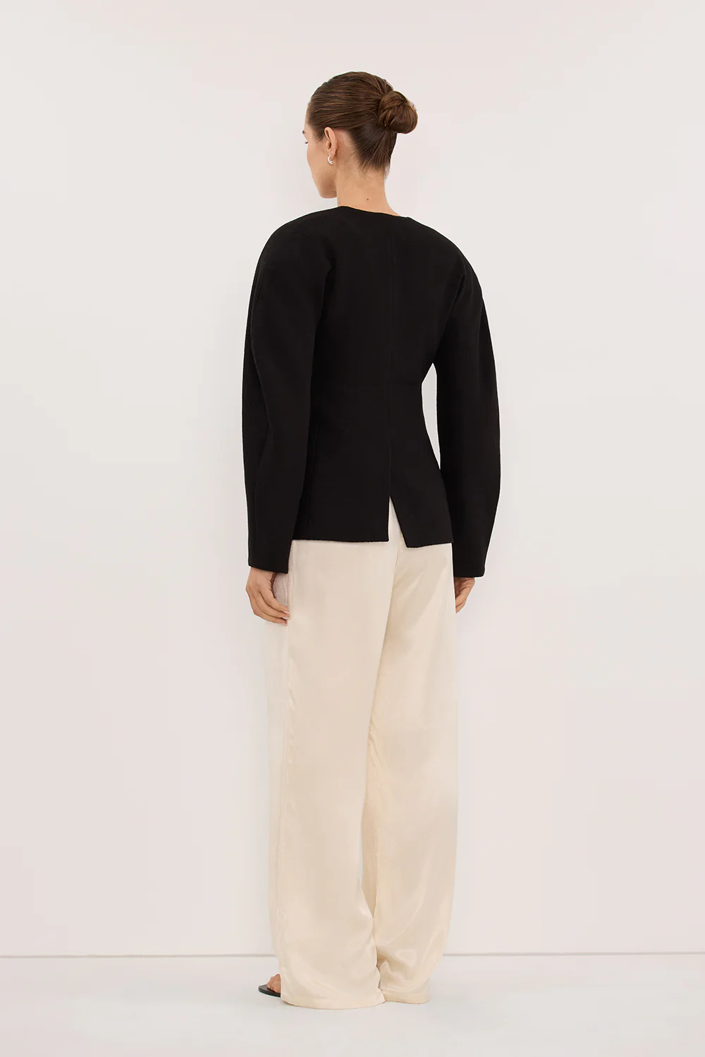 BOBBI BLACK BOUCLE COCOON BLAZER - Image 7