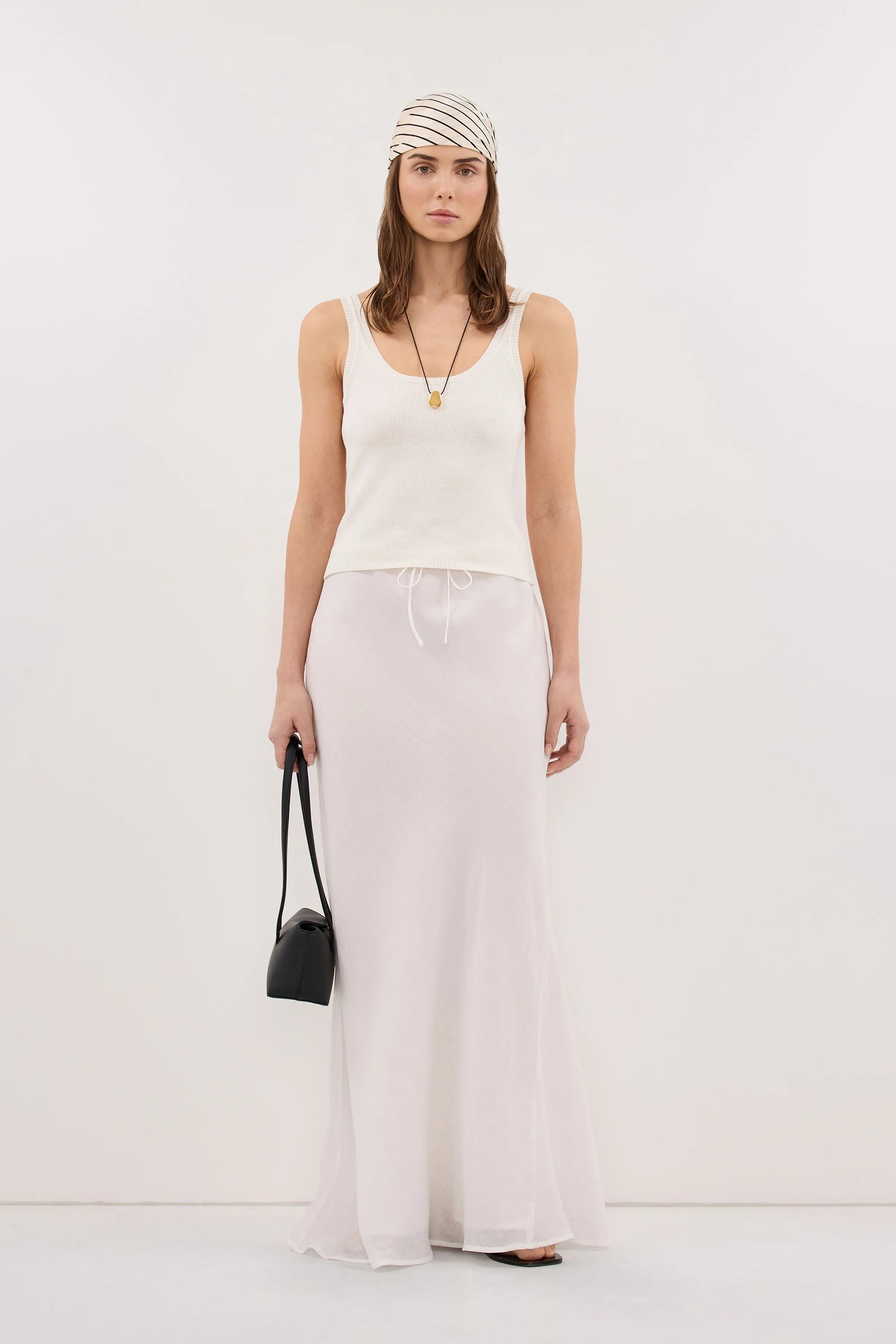 BRIGETTE OFF WHITE KNIT TANK - Image 3