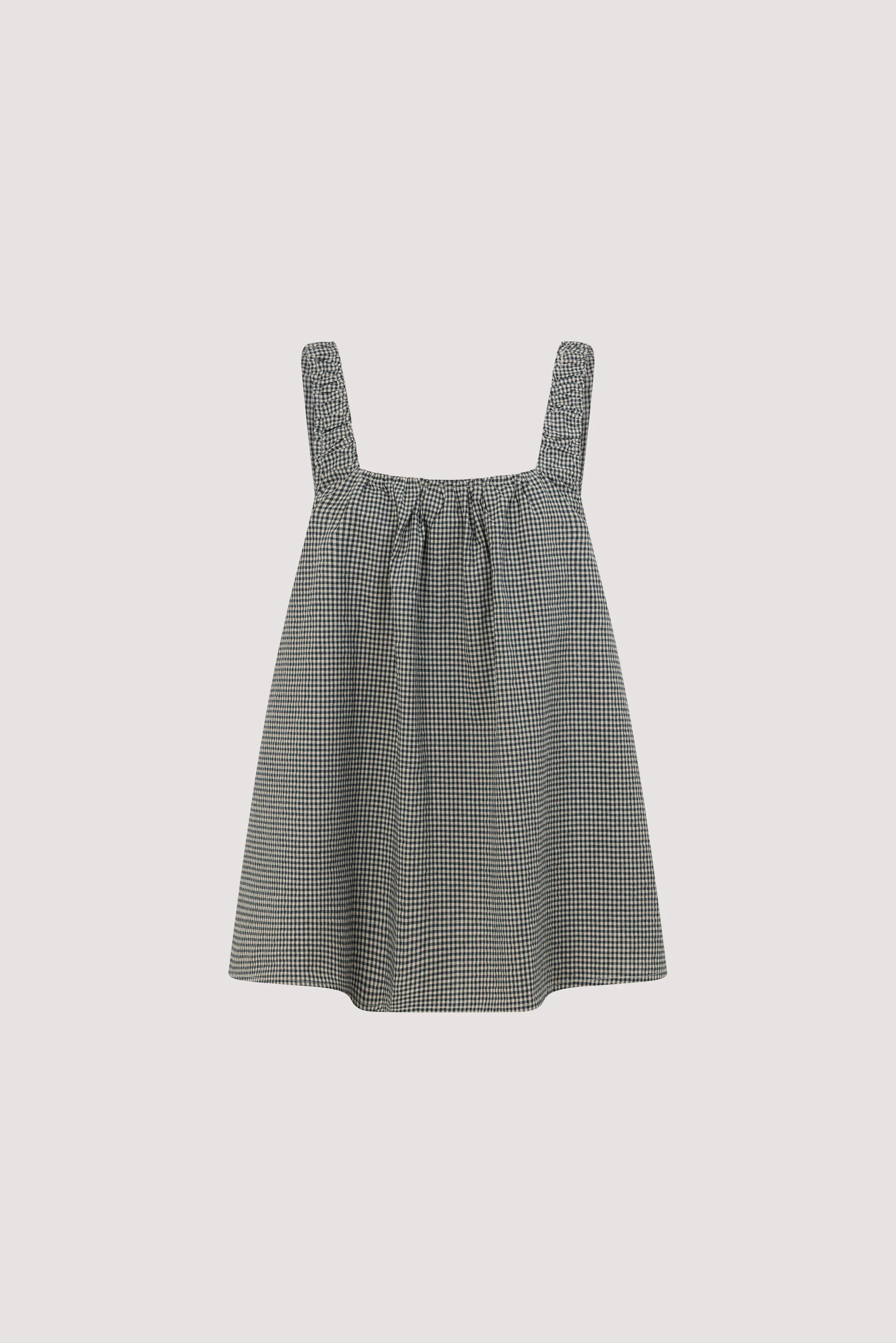 BRIONA GINGHAM COTTON SLEEVELESS TOP - Image 5