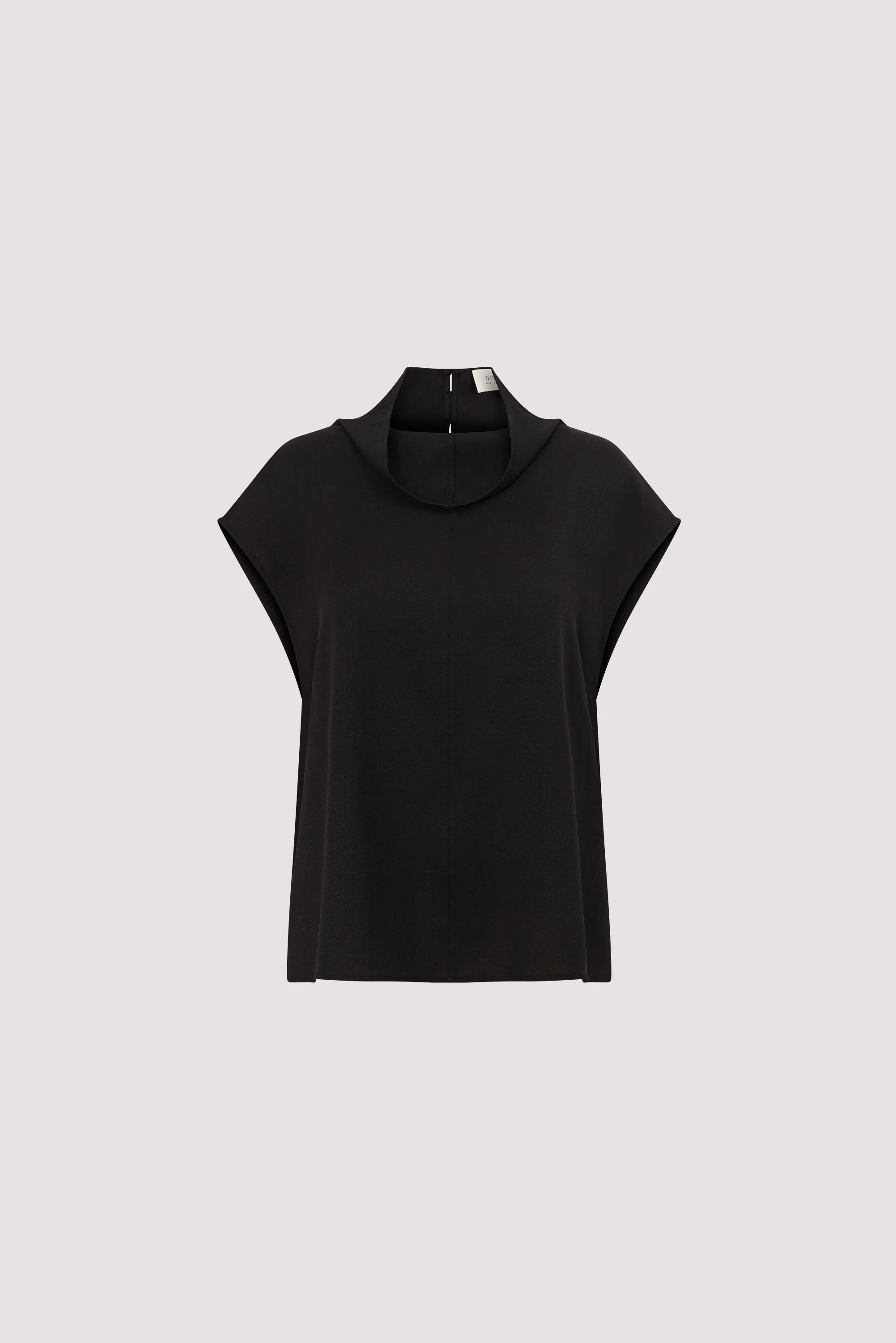 CALIA BLACK FUNNEL NECK TOP - Image 5