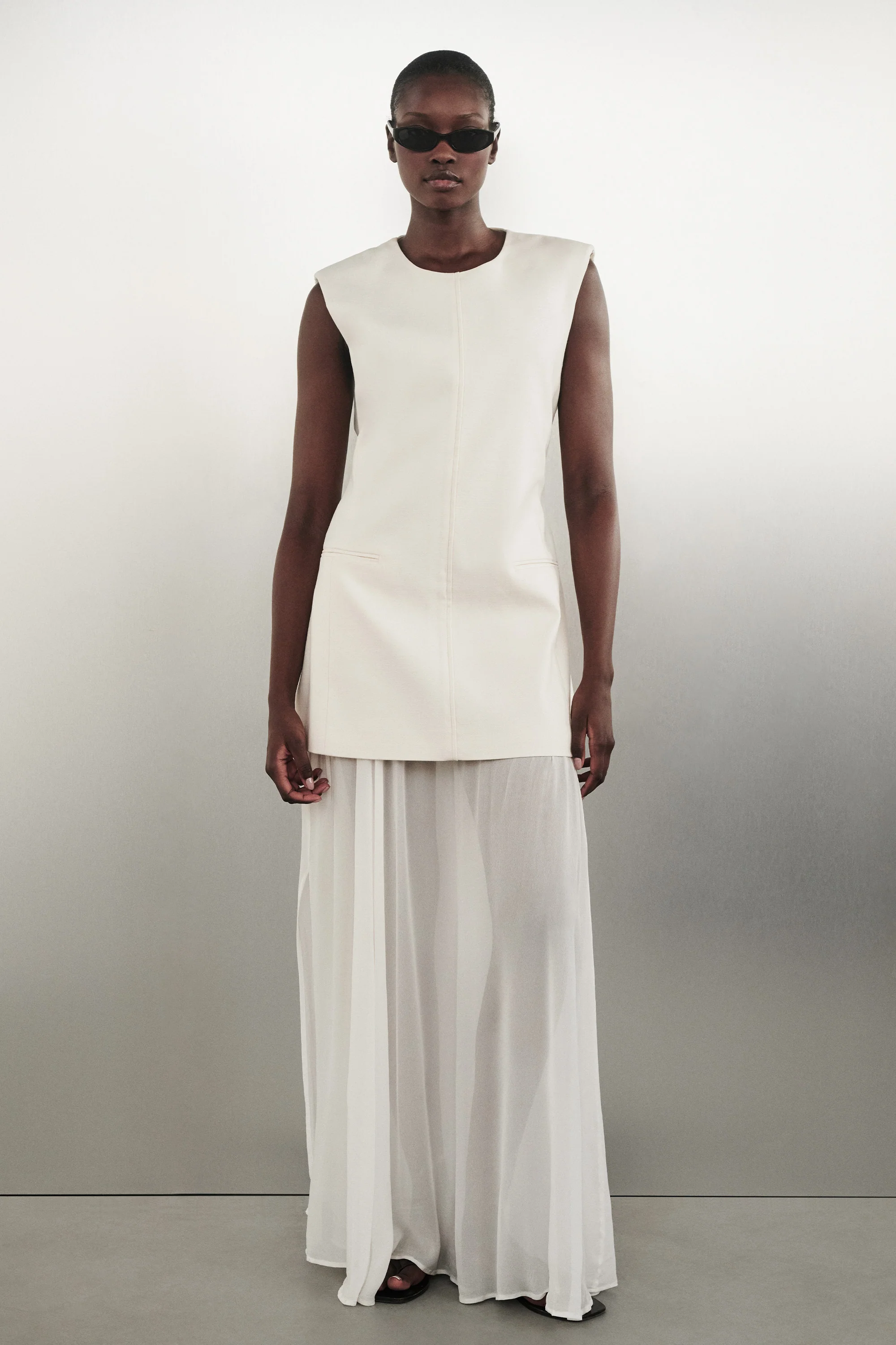 CAMILLE CREAM TWILL MINI DRESS