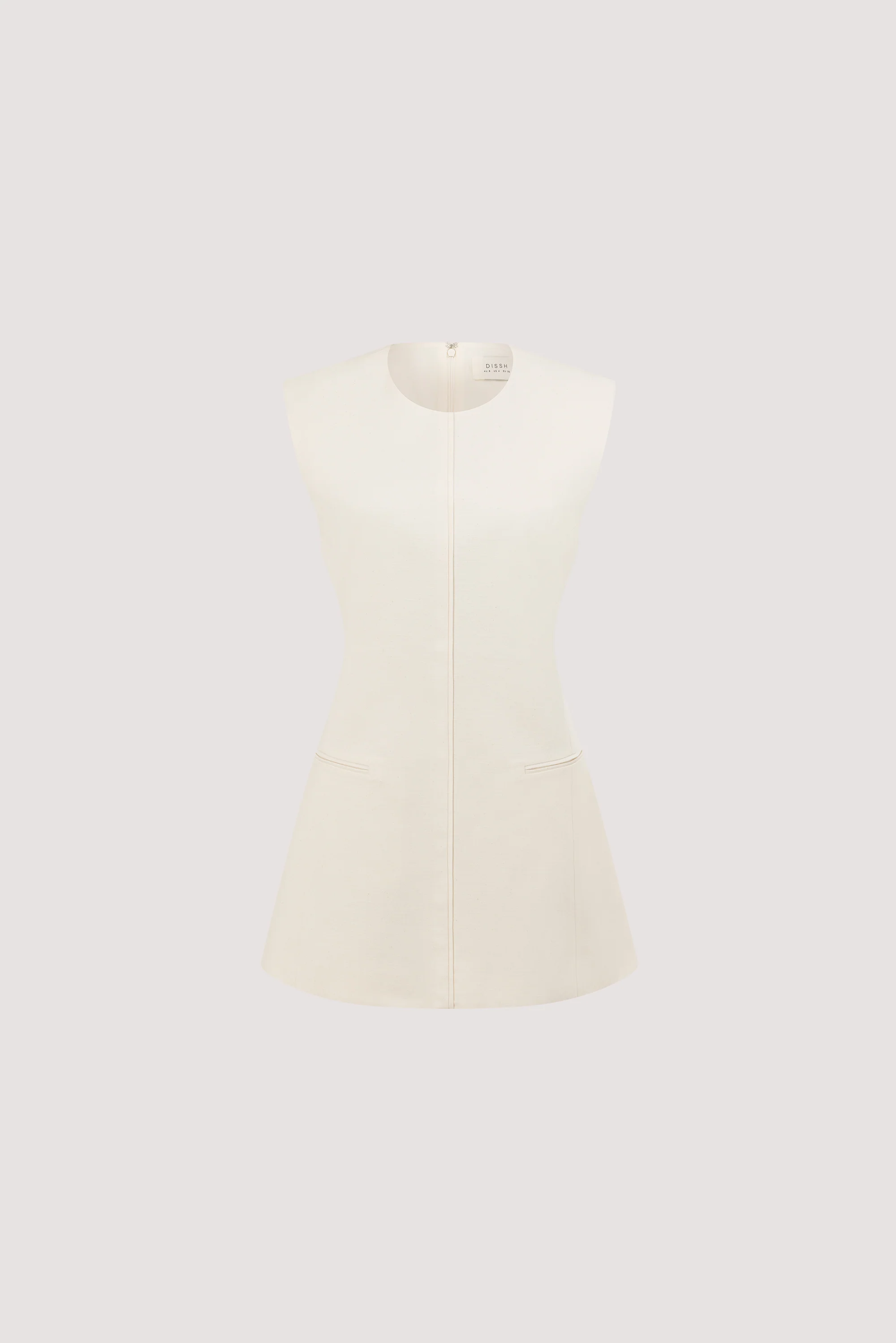 CAMILLE CREAM TWILL MINI DRESS - Image 10