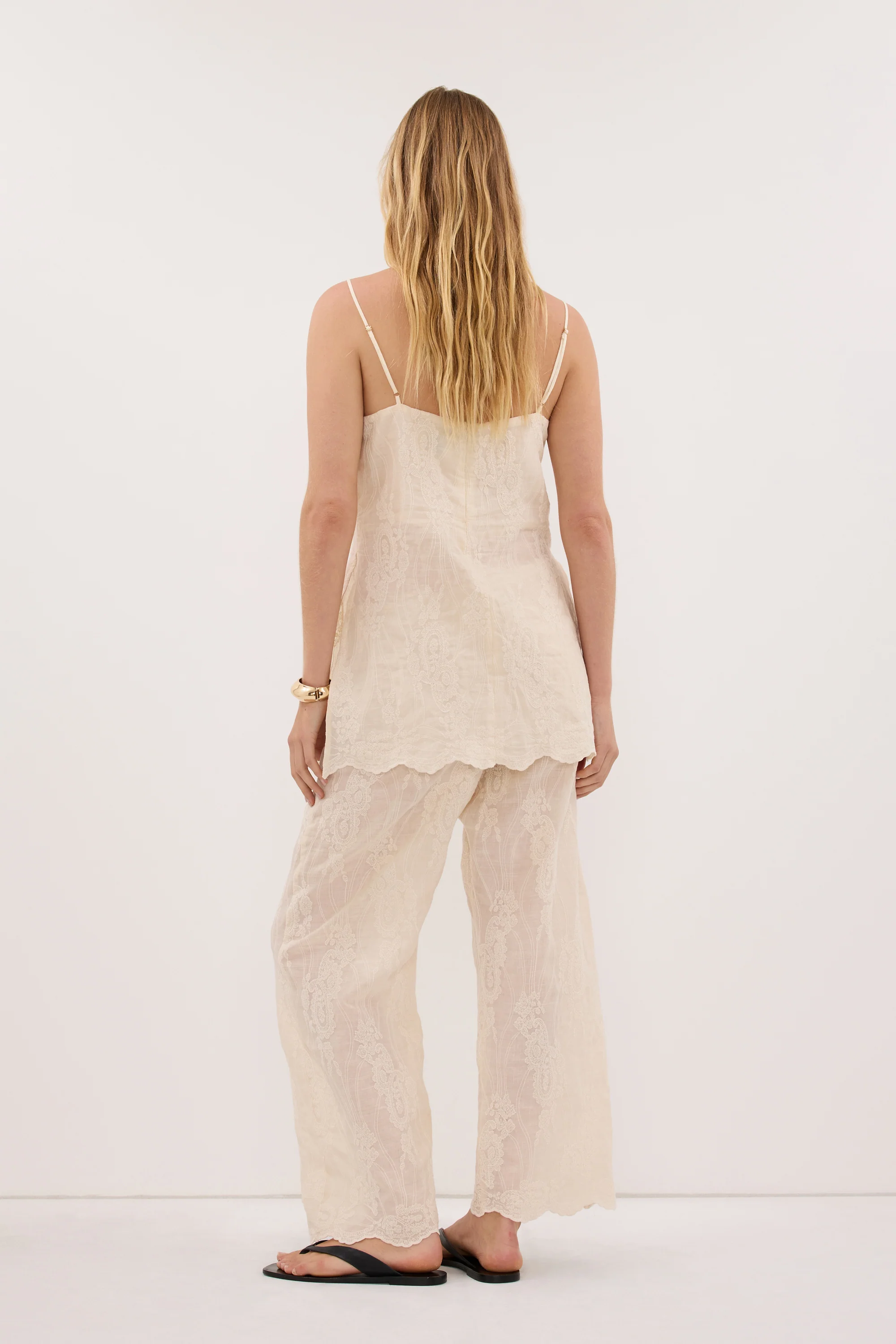 CORDELIA SANDSTONE CROPPED RAMIE PANT - Image 5