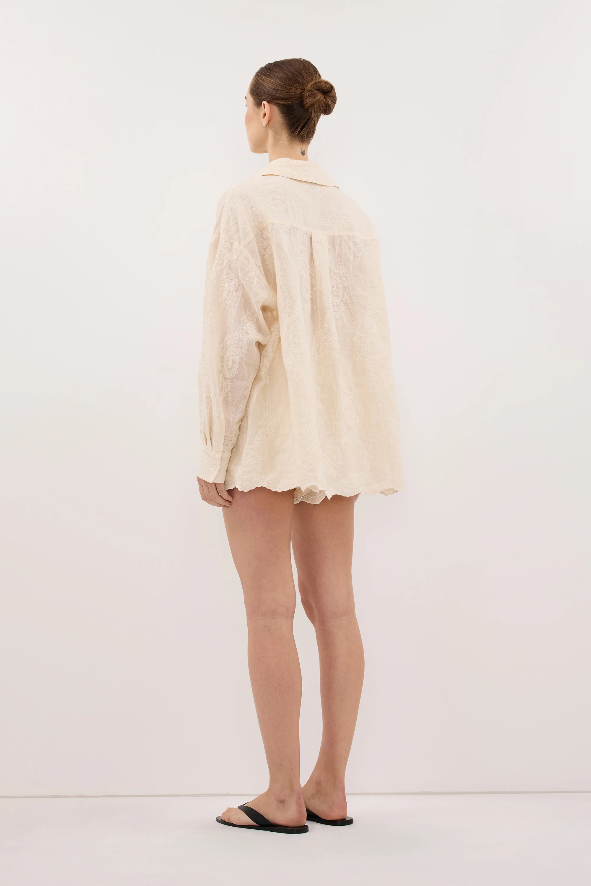 CORDELIA SANDSTONE RAMIE SHIRT - Image 3