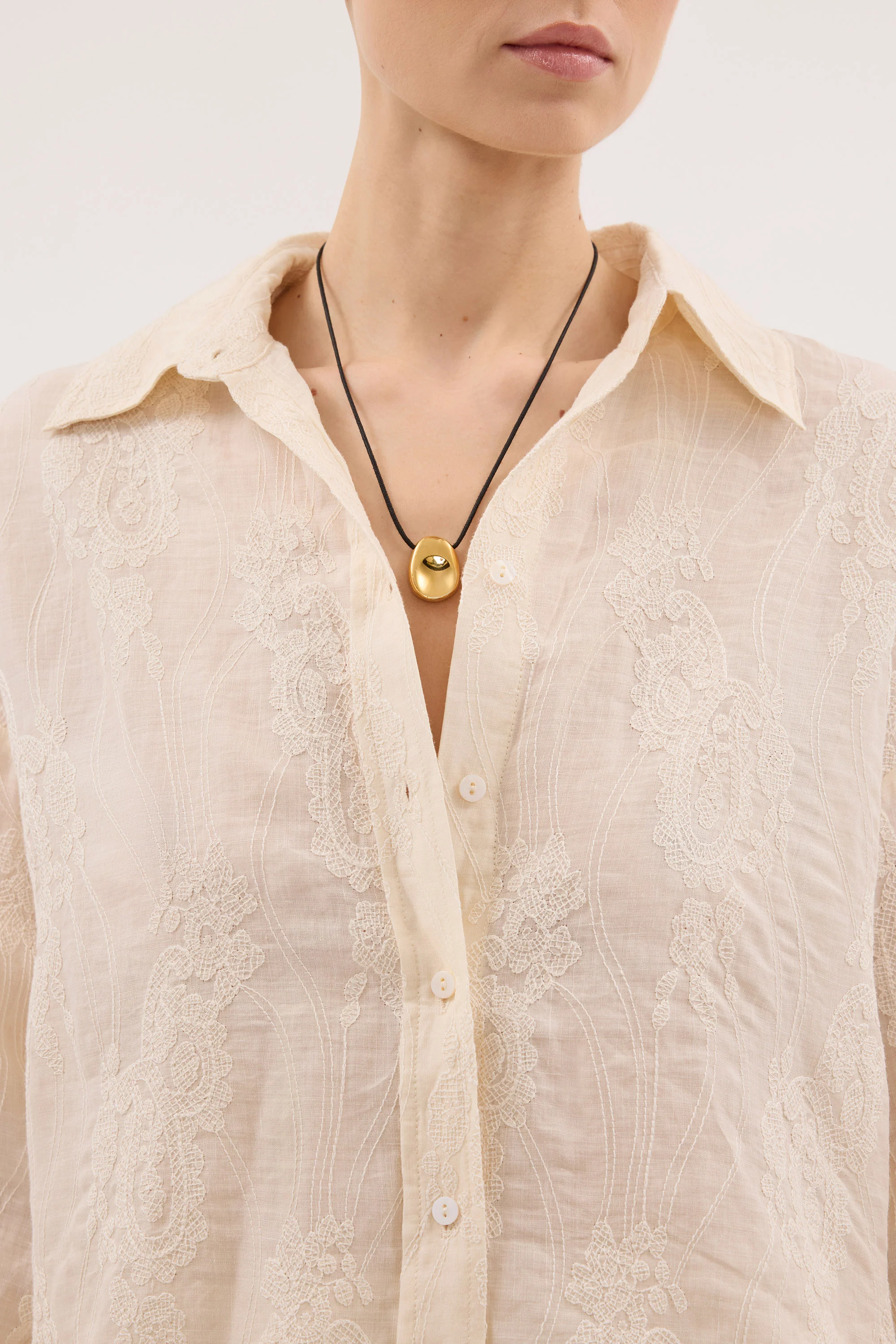 CORDELIA SANDSTONE RAMIE SHIRT - Image 5