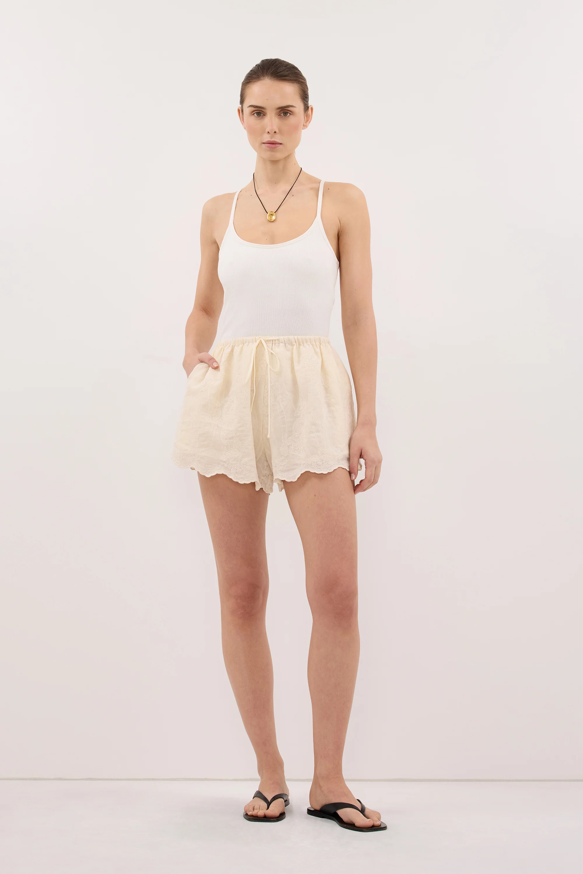 CORDELIA SANDSTONE RAMIE SHORT - Image 6