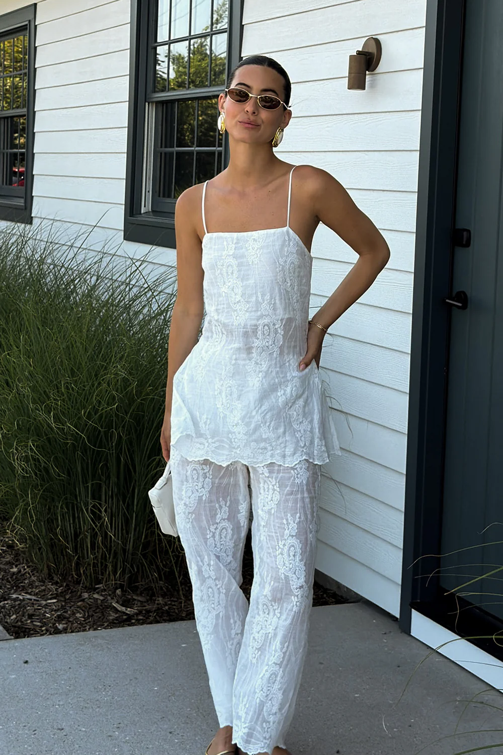 CORDELIA WHITE RAMIE CAMI TOP - Image 2