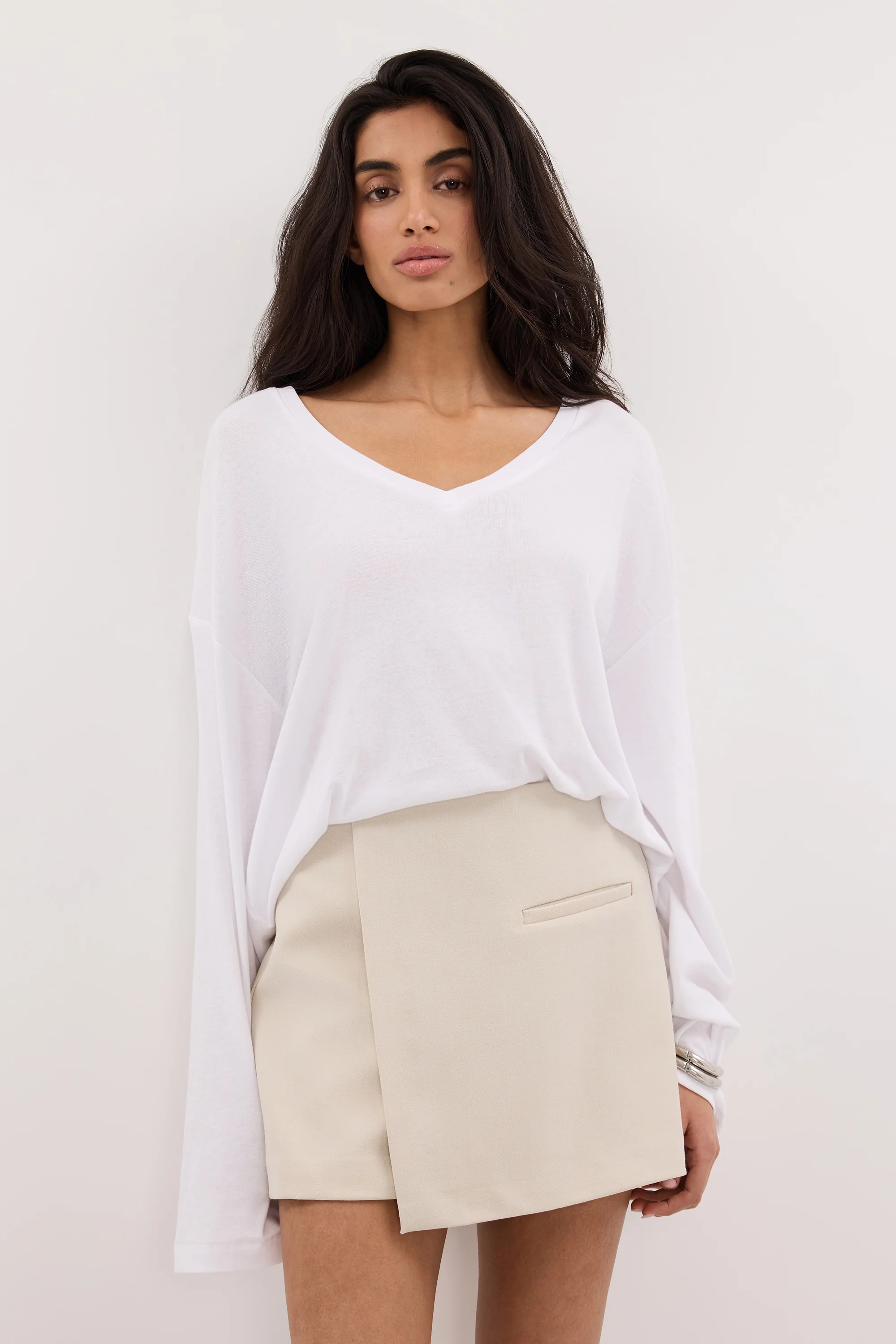 DANICA BONE ASYM WRAP SKORT - Image 2