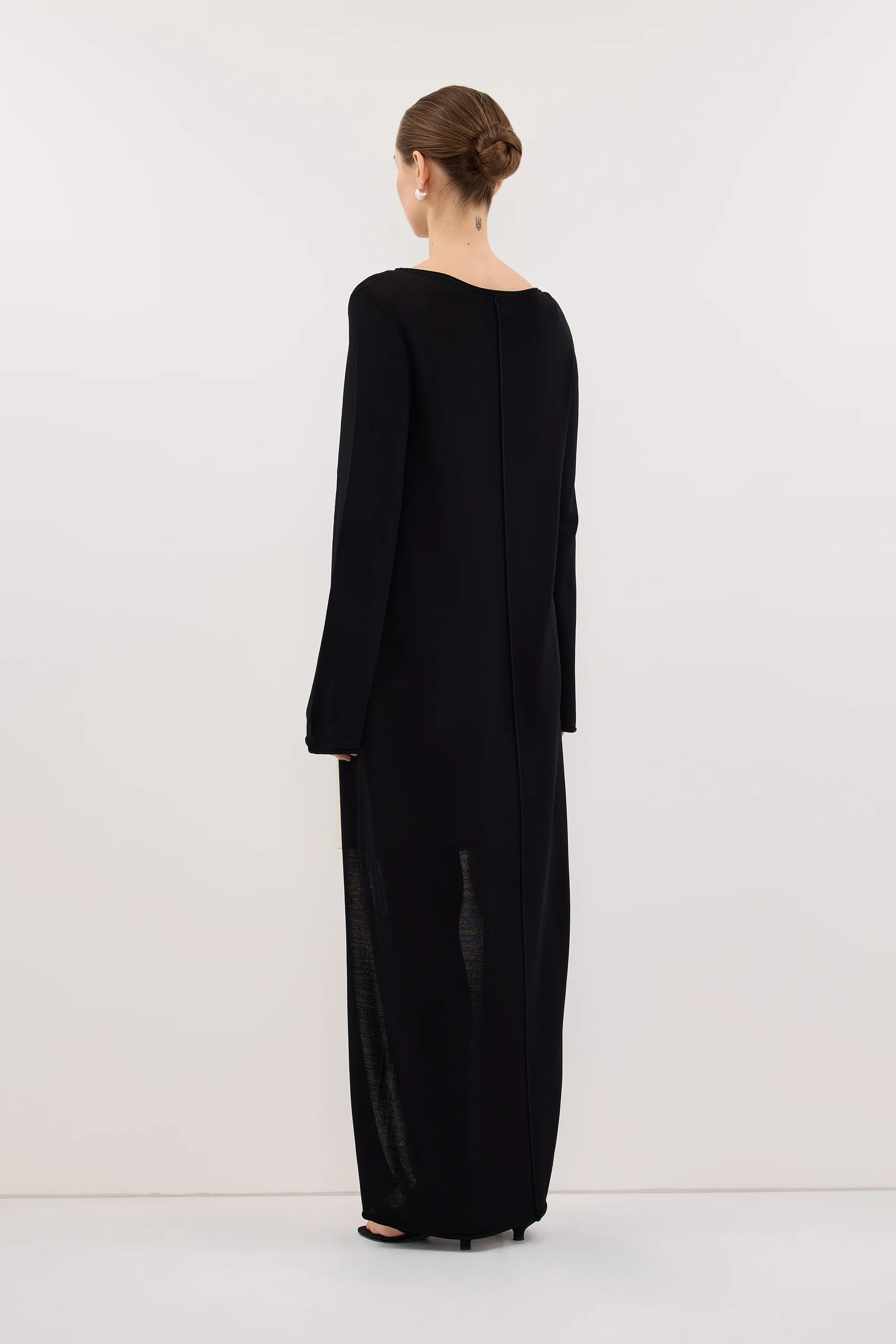 DAPHNE BLACK KNIT CAPE TOP - Image 4