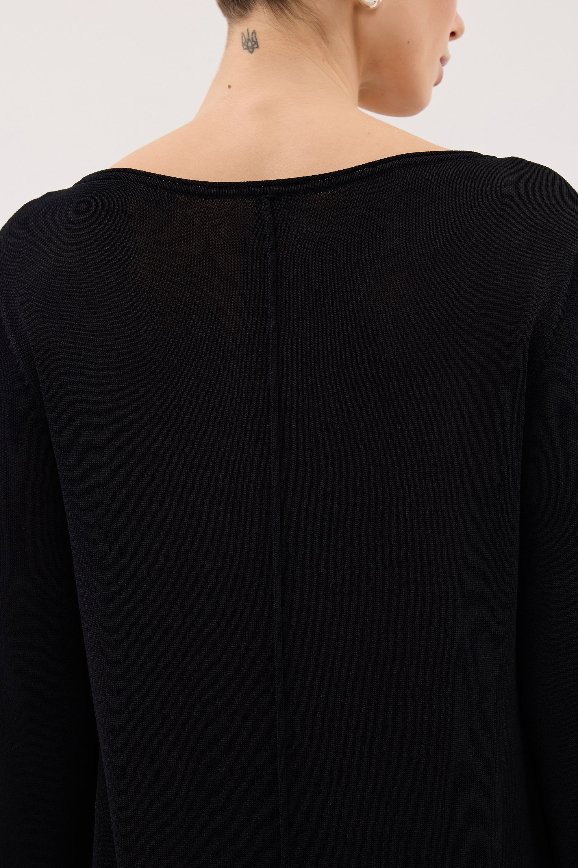 DAPHNE BLACK KNIT CAPE TOP - Image 6