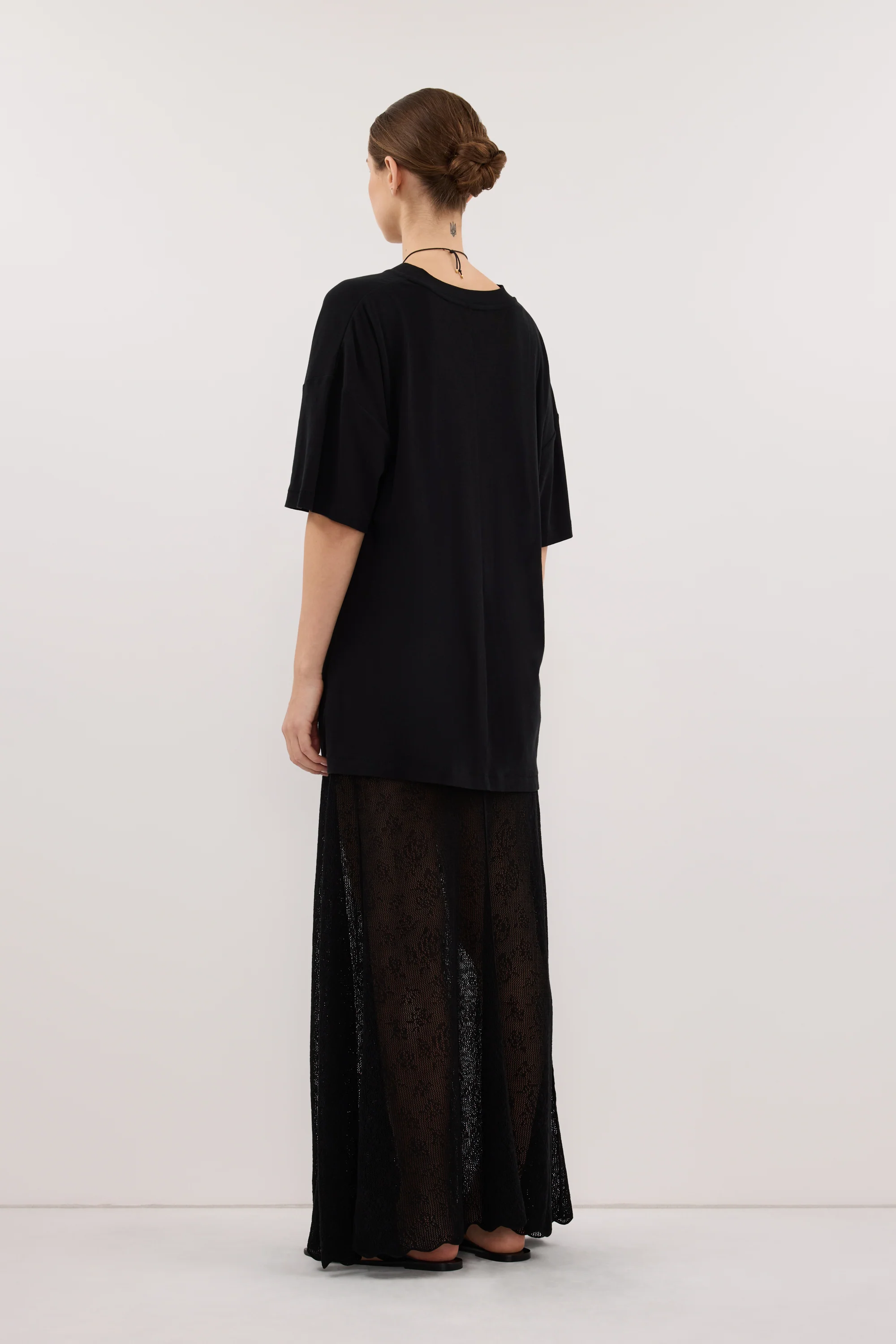 DELIA BLACK LACE MAXI SKIRT - Image 4