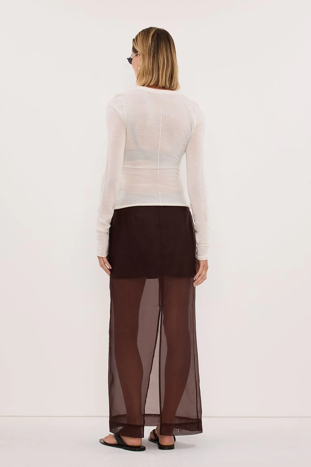 DUKE OFF WHITE LONG SLEEVE MERINO KNIT TOP - Image 4