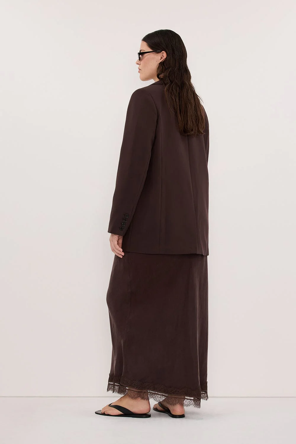 ELLE DARK CHOCOLATE BLAZER - Image 6