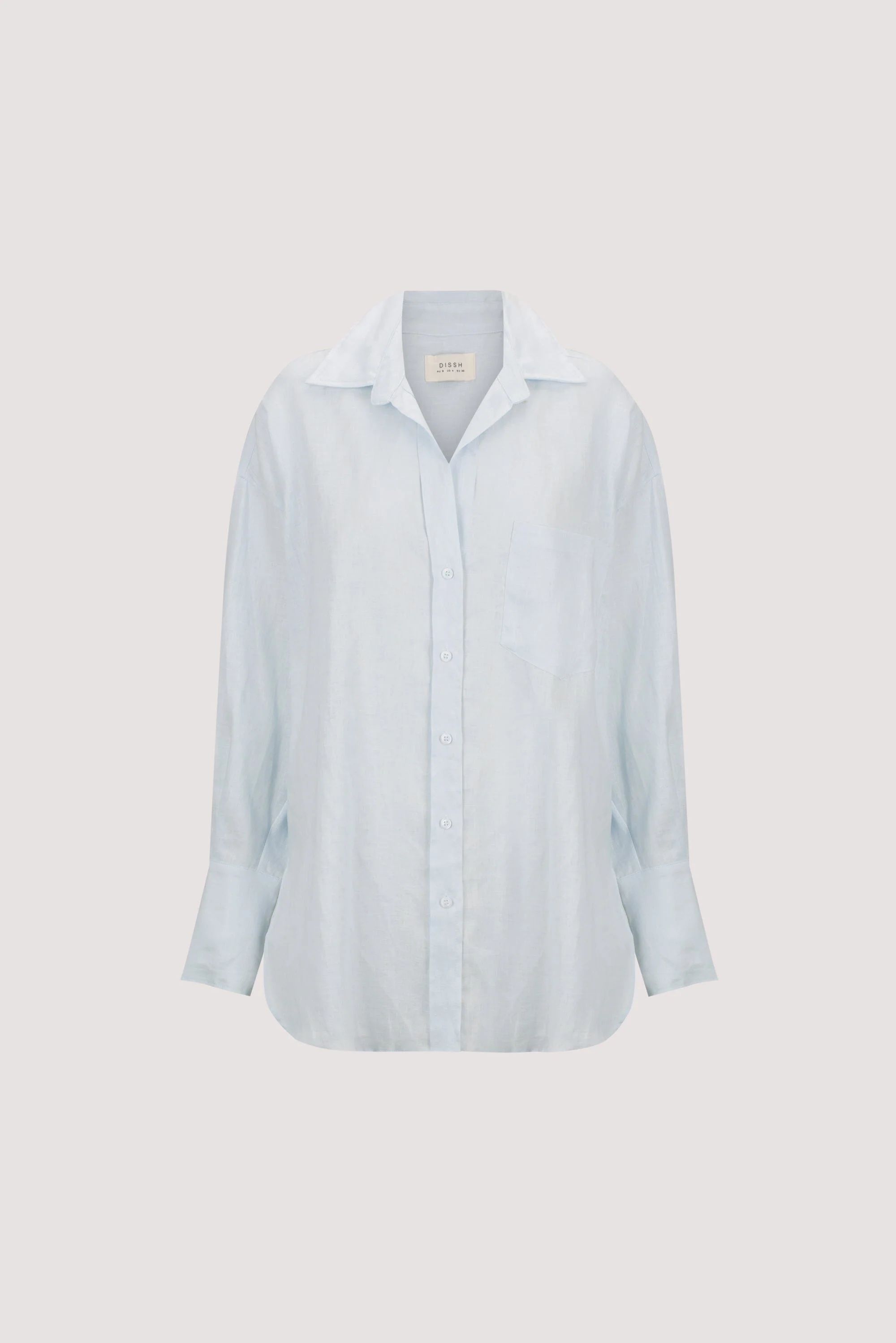ELLIS ICE BLUE LONG SLEEVE LINEN SHIRT - Image 8