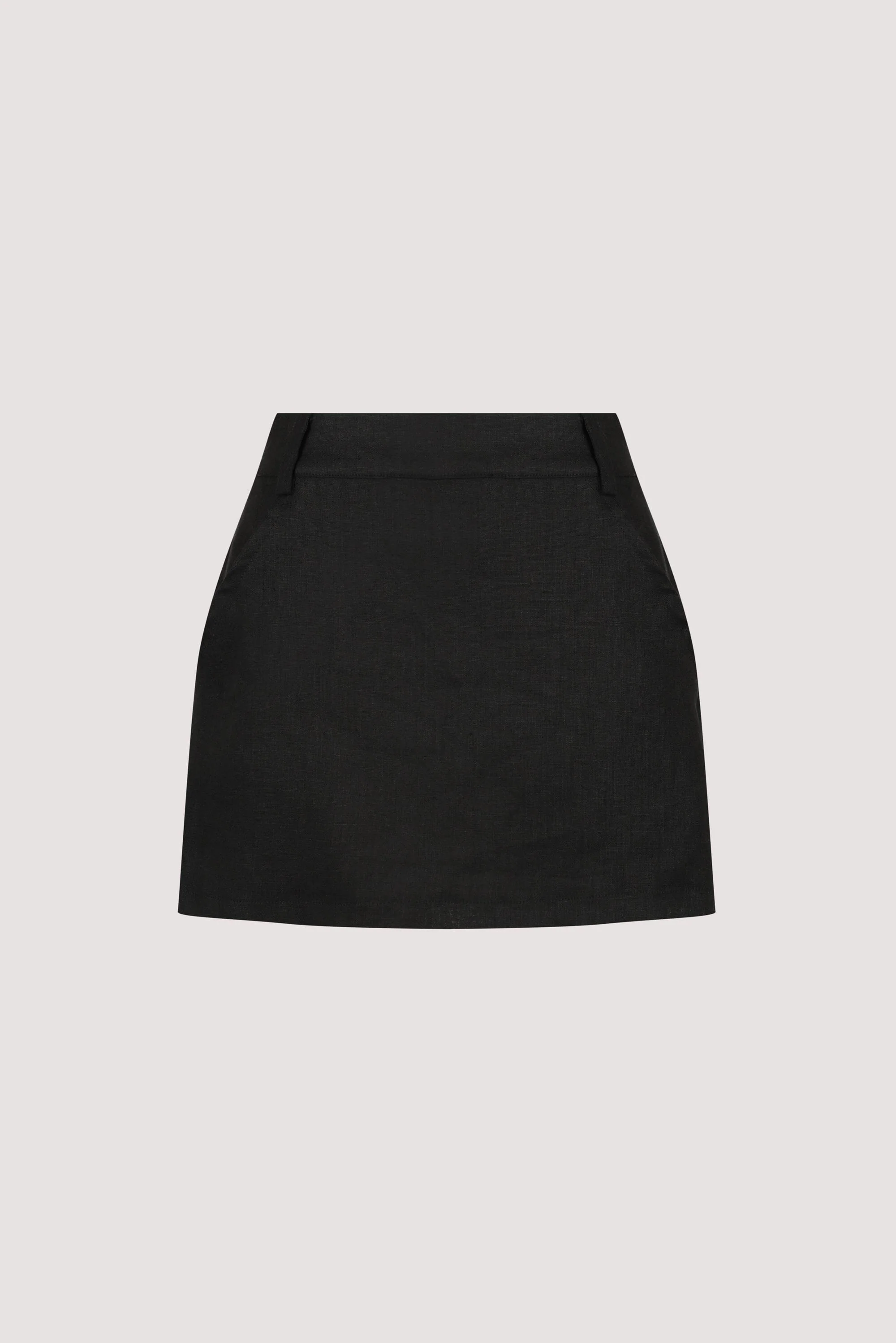 EVIE BLACK LINEN SKORT - Image 7