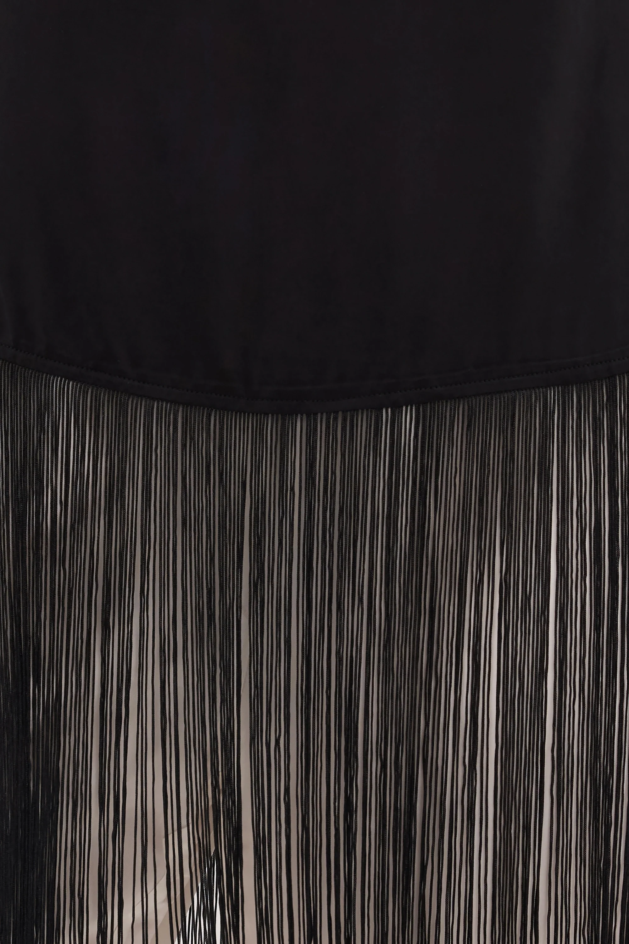 FIORA BLACK CUPRO FRINGE TOP - Image 5