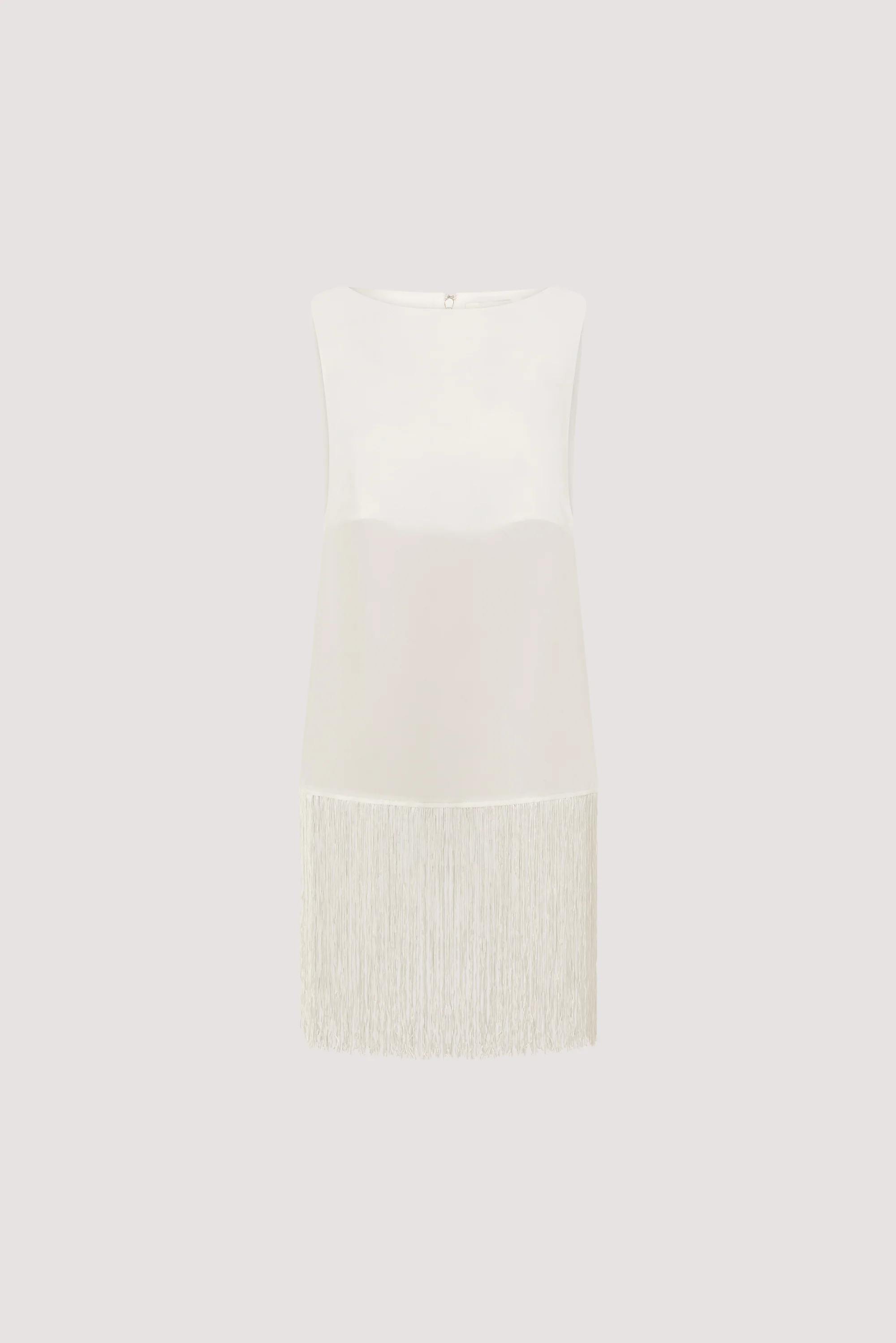 FIORA WHITE CUPRO FRINGE TOP - Image 9