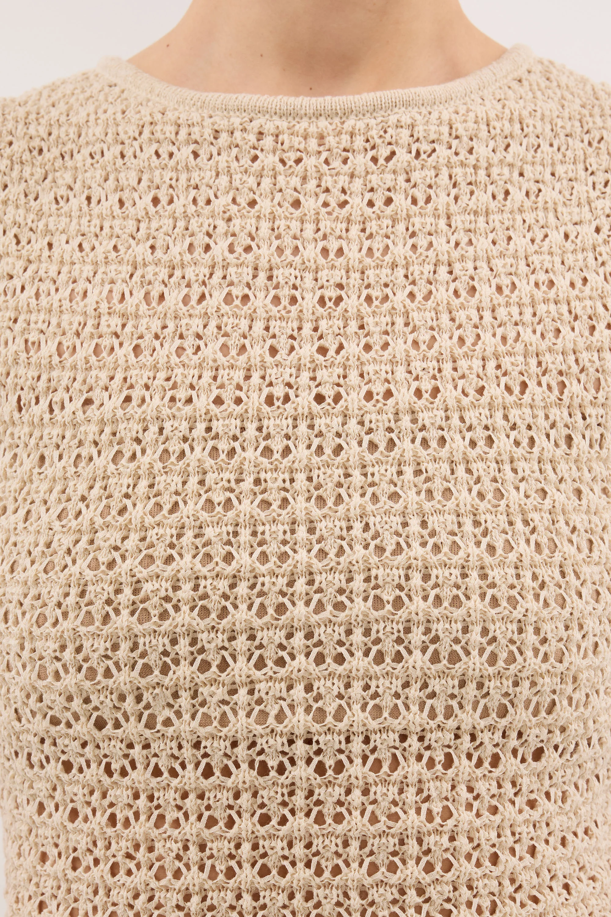 HALO NATURAL BOAT NECK KNIT TOP - Image 5