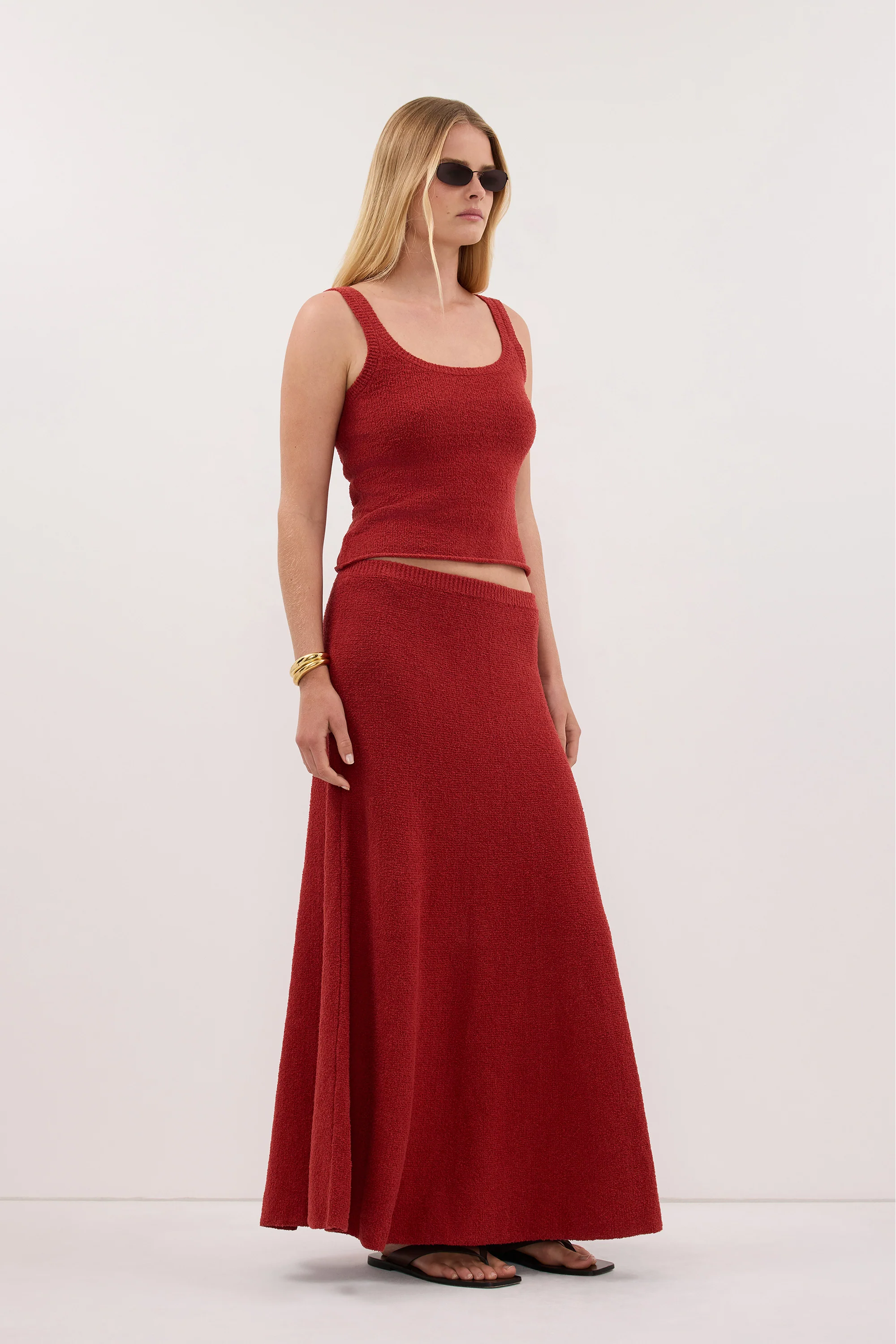 HARRIET BURNT RED KNIT TANK - Image 4