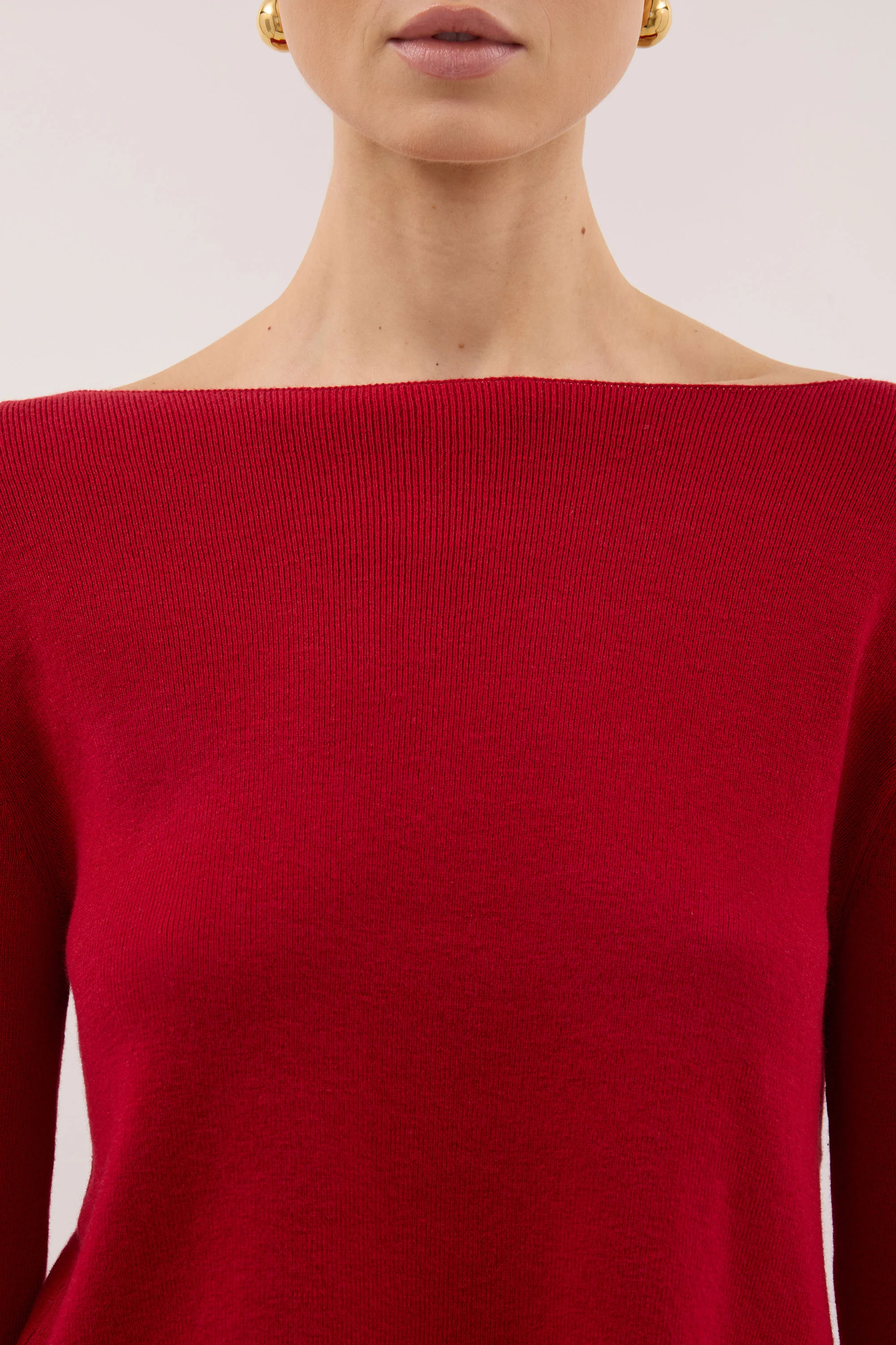 ILLARIA BURNT RED WIDE SLEEVE KNIT TOP - Image 4