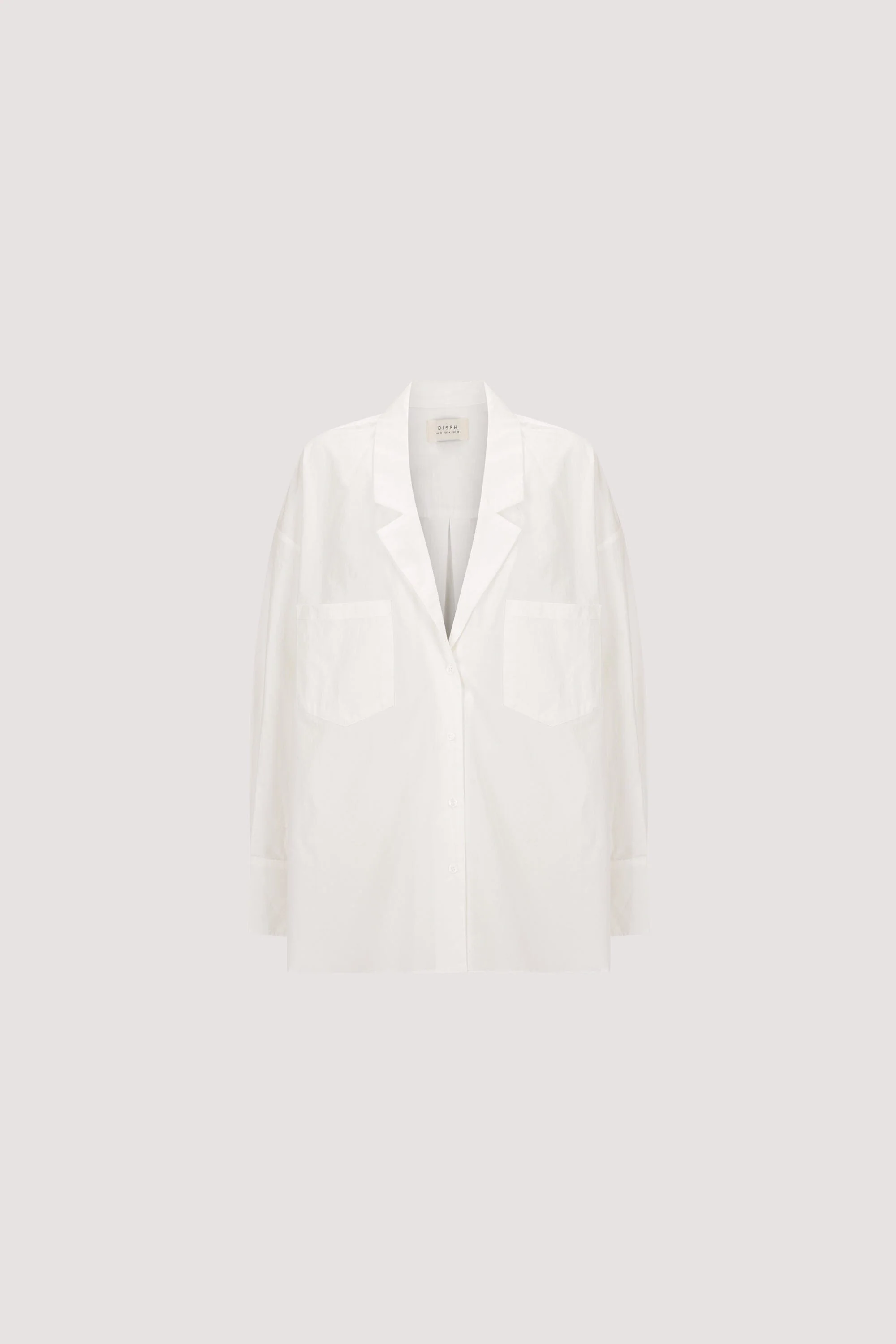 IRENE WHITE LONG SLEEVE NOTCH COLLAR SHIRT - Image 7
