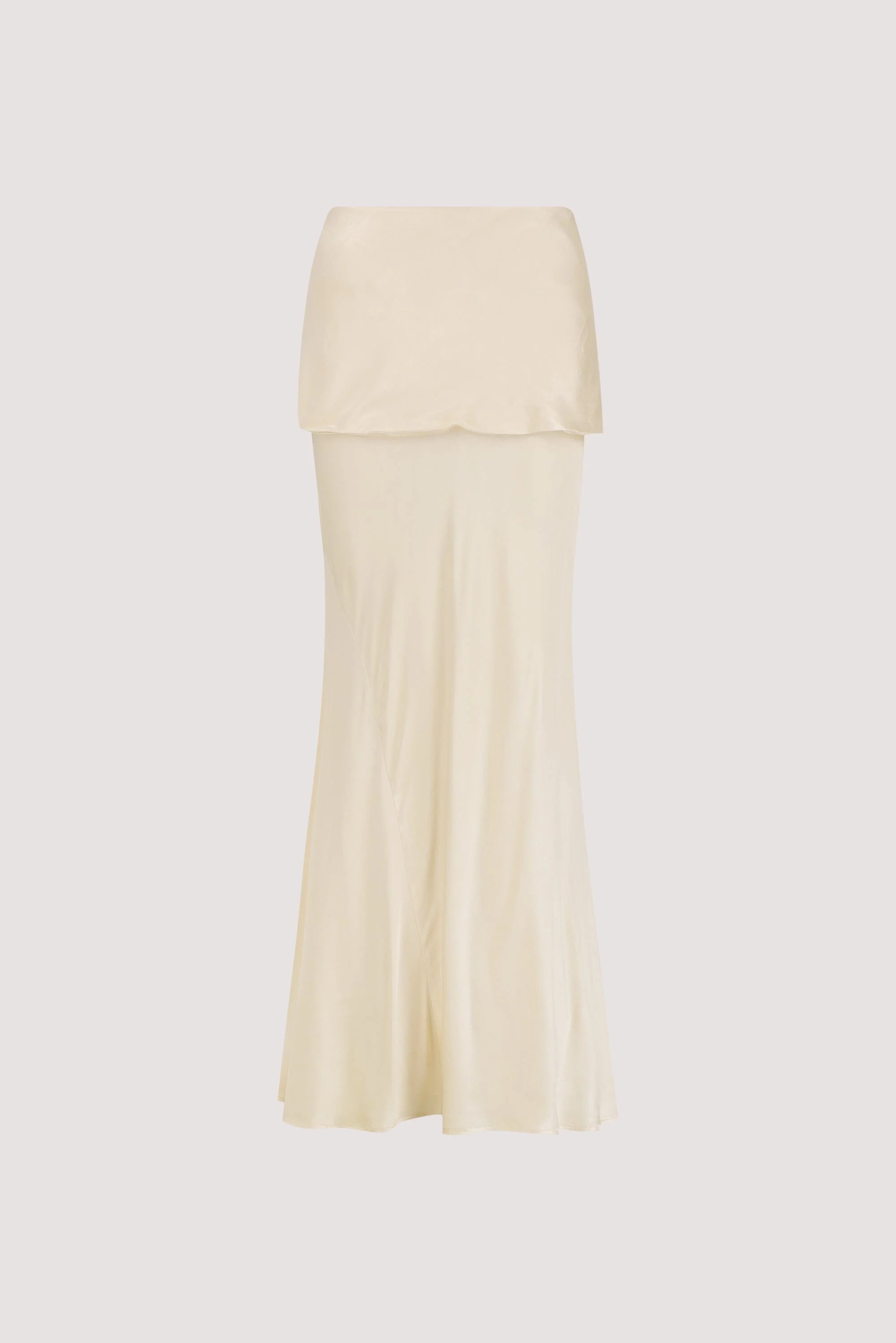 JELENA CREAM SATIN OVERLAY MAXI SKIRT - Image 7