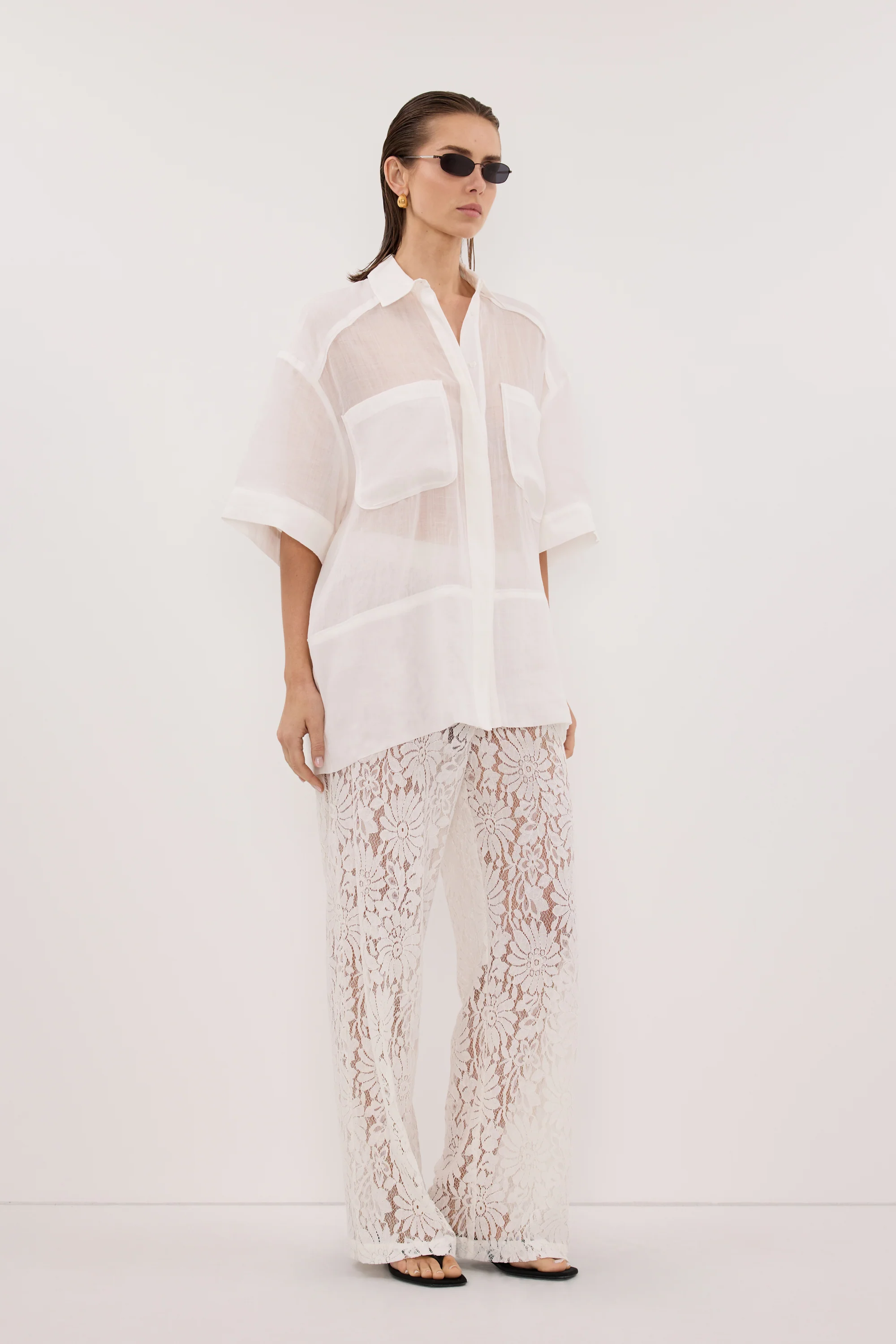 KAI WHITE RAMIE RESORT SHIRT - Image 3