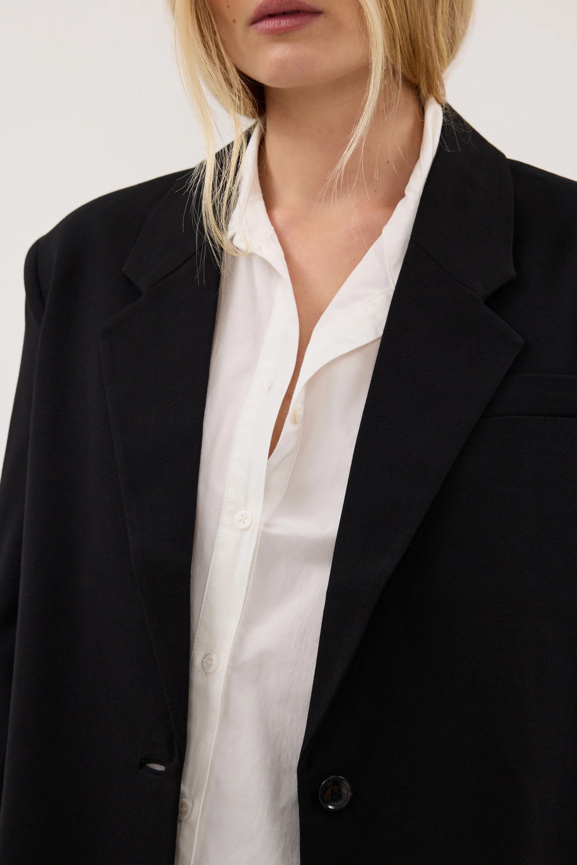 KEATON BLACK SLIM LONGLINE BLAZER - Image 5