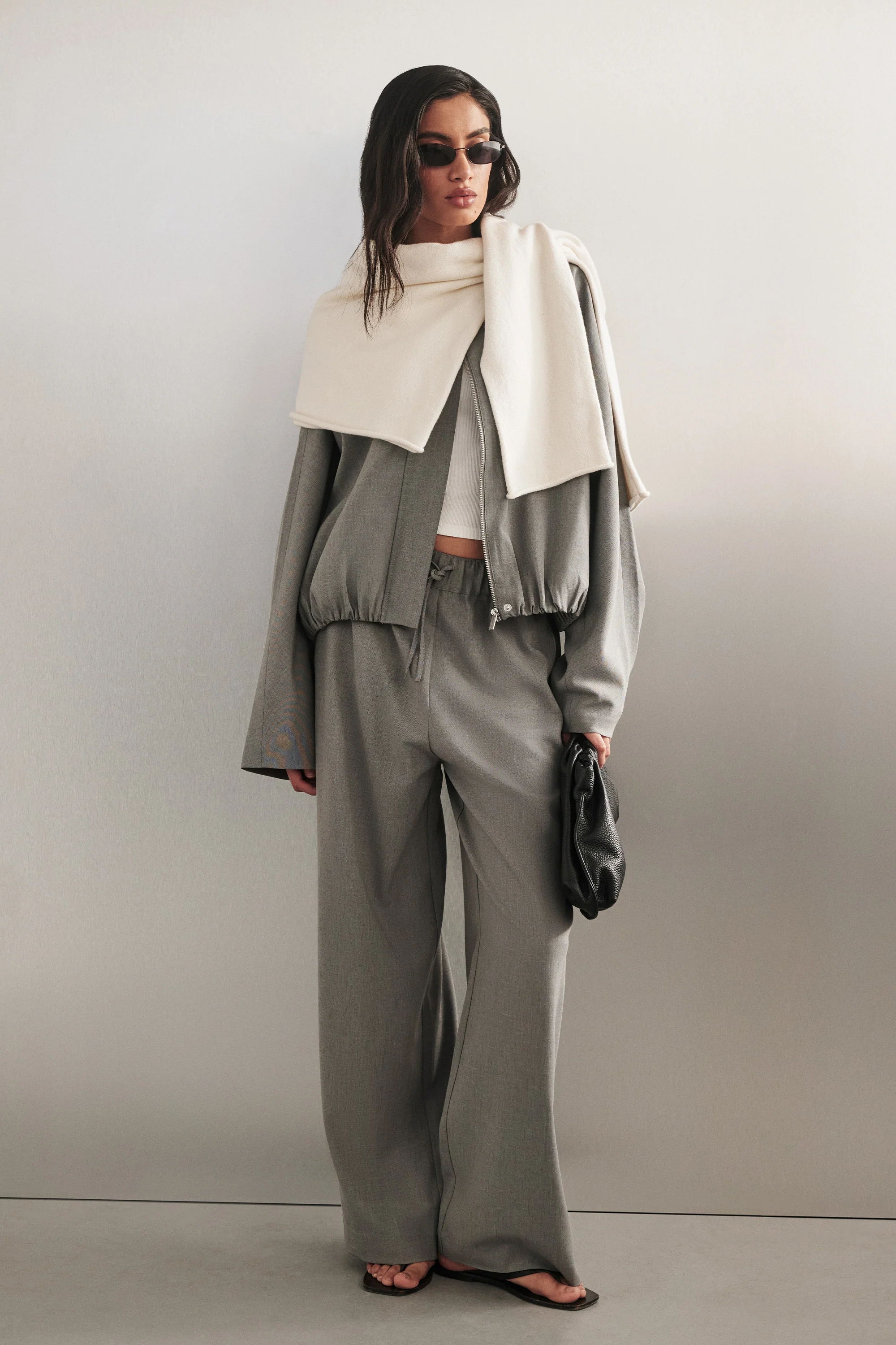KENDALL STEEL GREY DRAWSTRING PANT