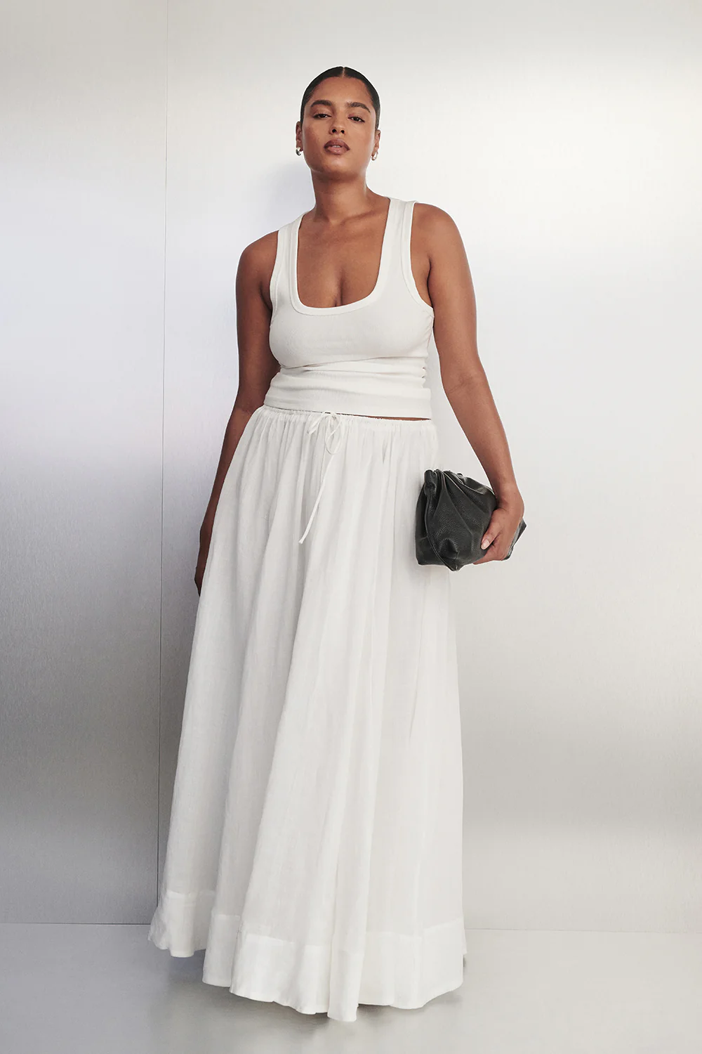 LAYNE WHITE RAMIE MAXI SKIRT - Image 2