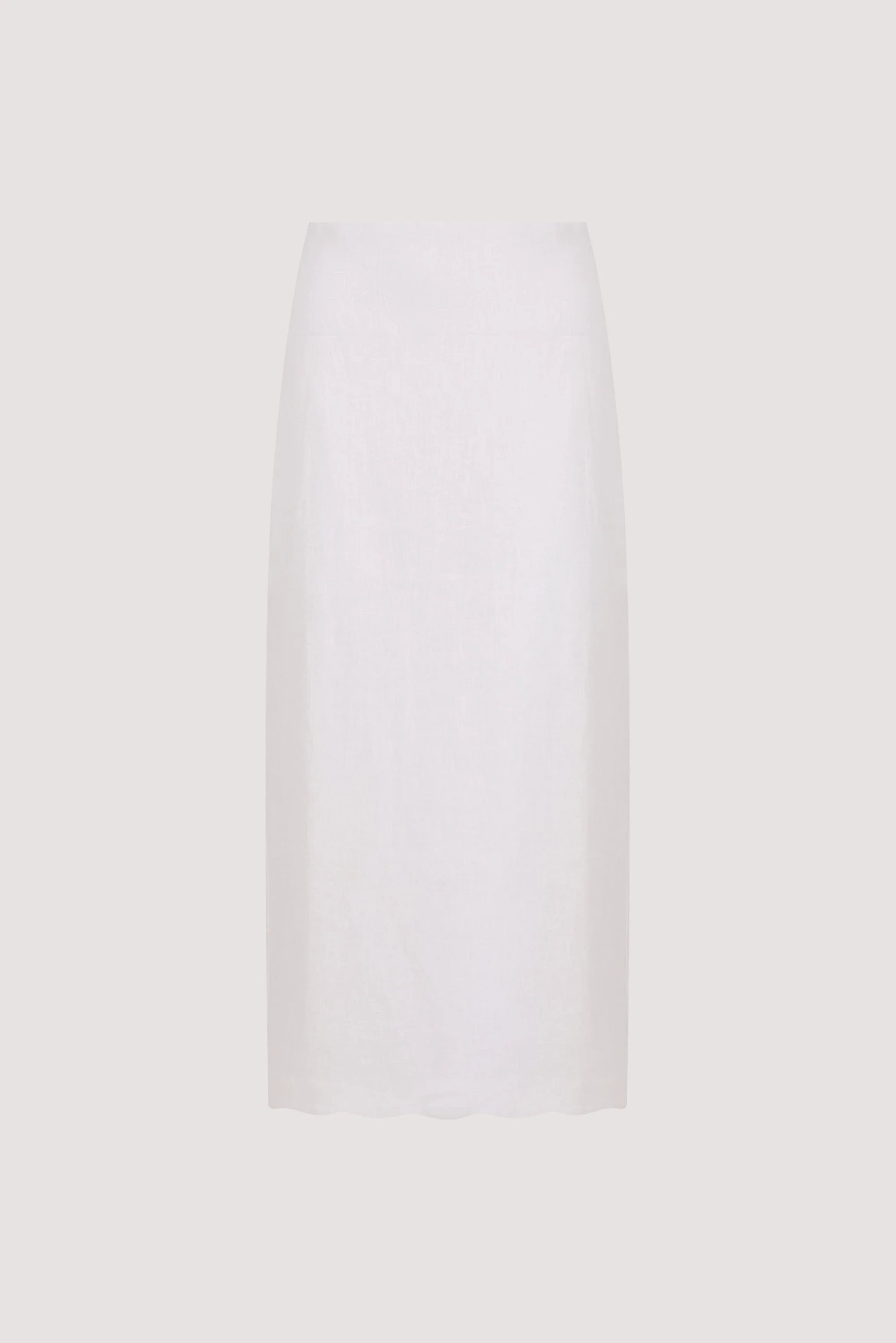 LELA WHITE LINEN MIDI SKIRT - Image 7