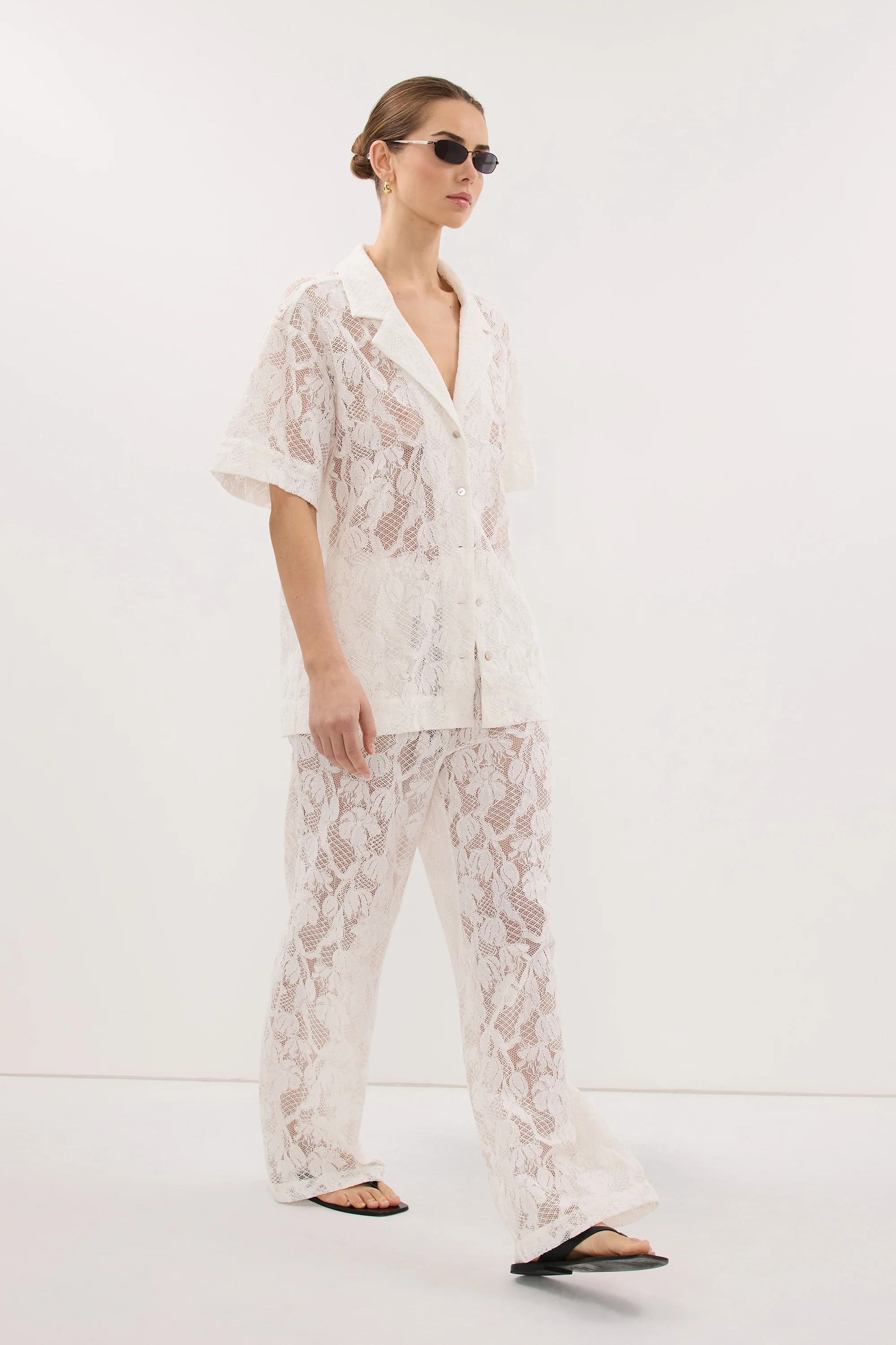LUCINE WHITE LACE PANT - Image 3