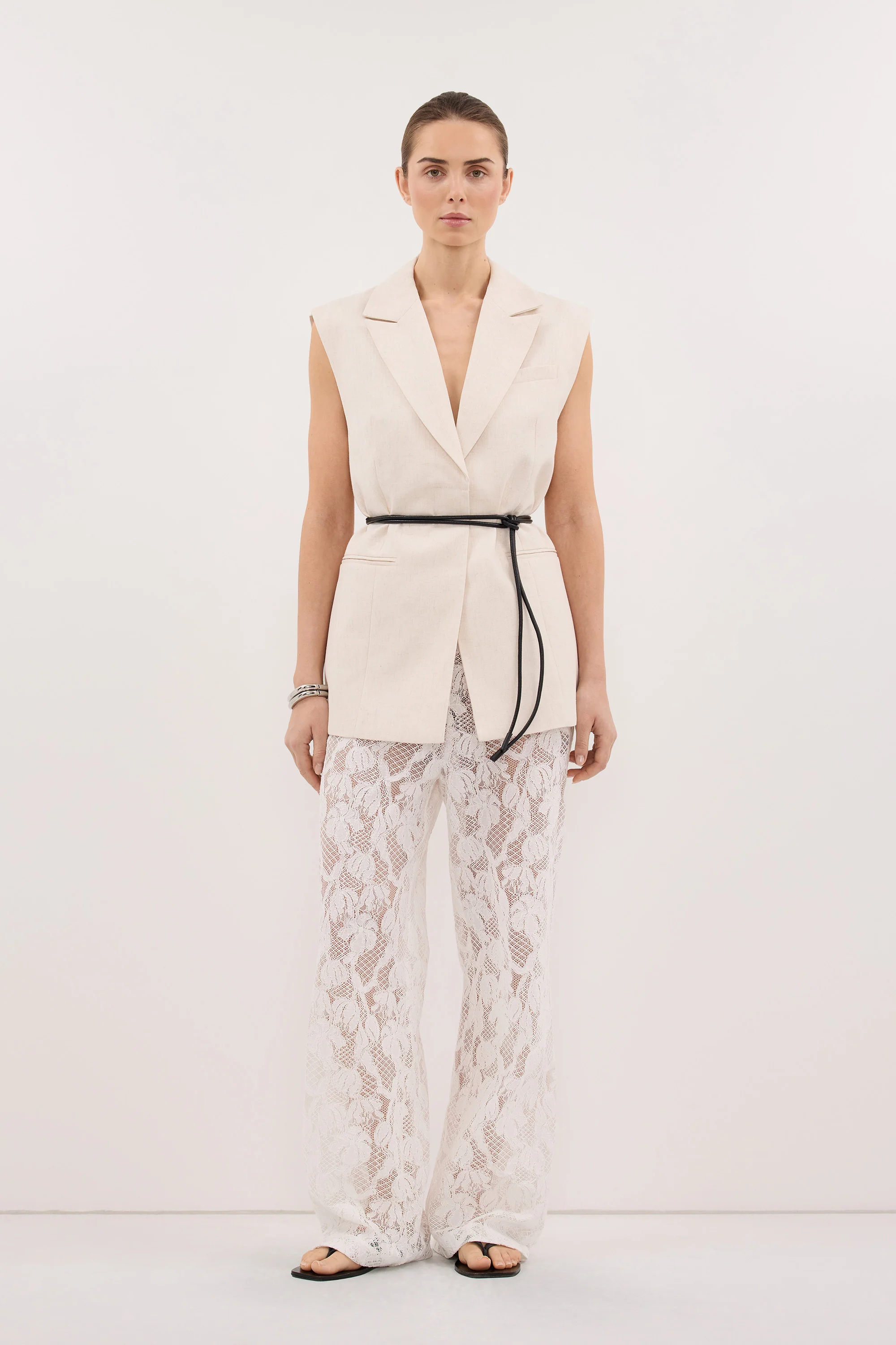 LUCINE WHITE LACE PANT - Image 6