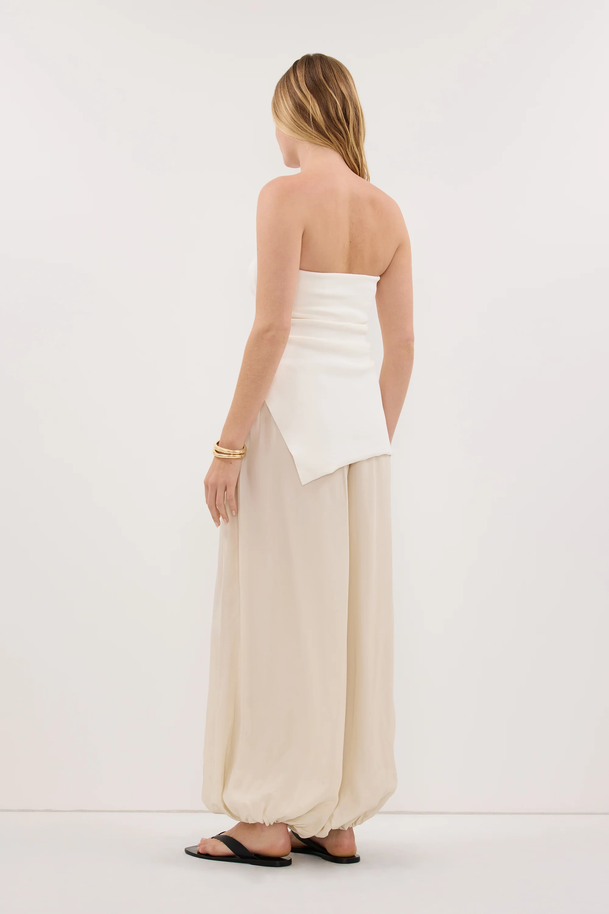 LUKE OFF WHITE LONGLINE BANDEAU TOP - Image 4