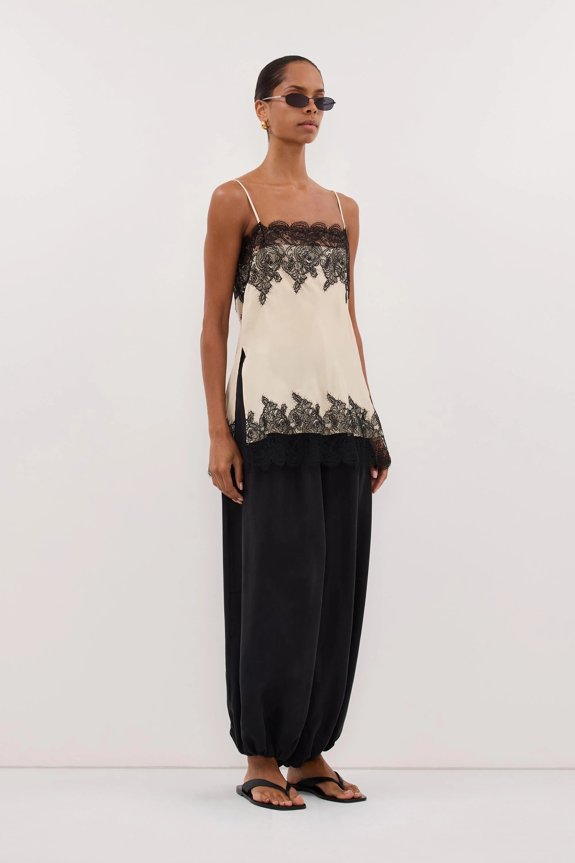 MINA STRAW CUPRO LACE TOP - Image 3